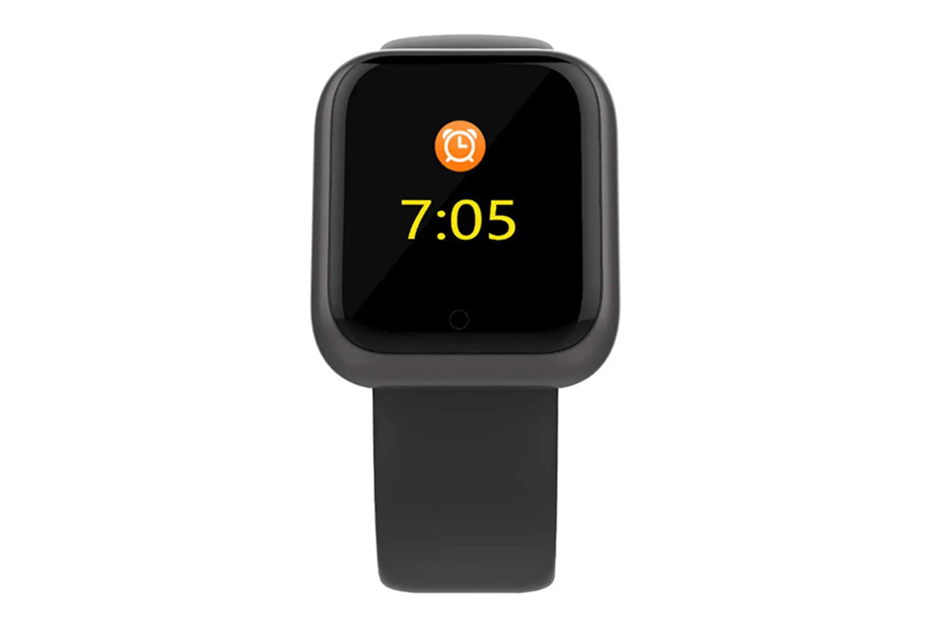 نمای جلو ساعت هوشمند وان مور Omthing E-Joy نمایش صفحه آلارم