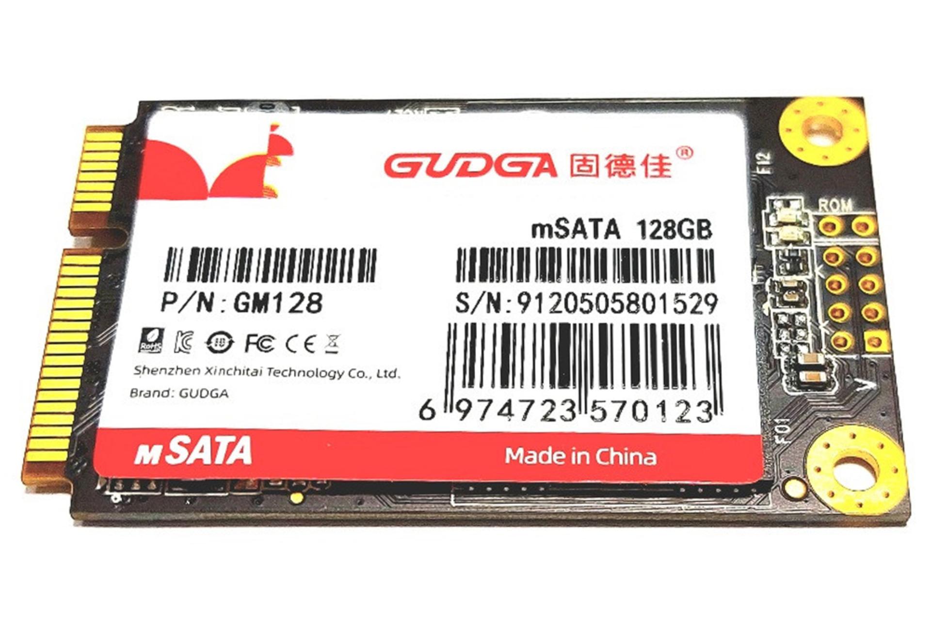 ابعاد SSD گودگا mSATA ظرفیت 128 گیگابایت