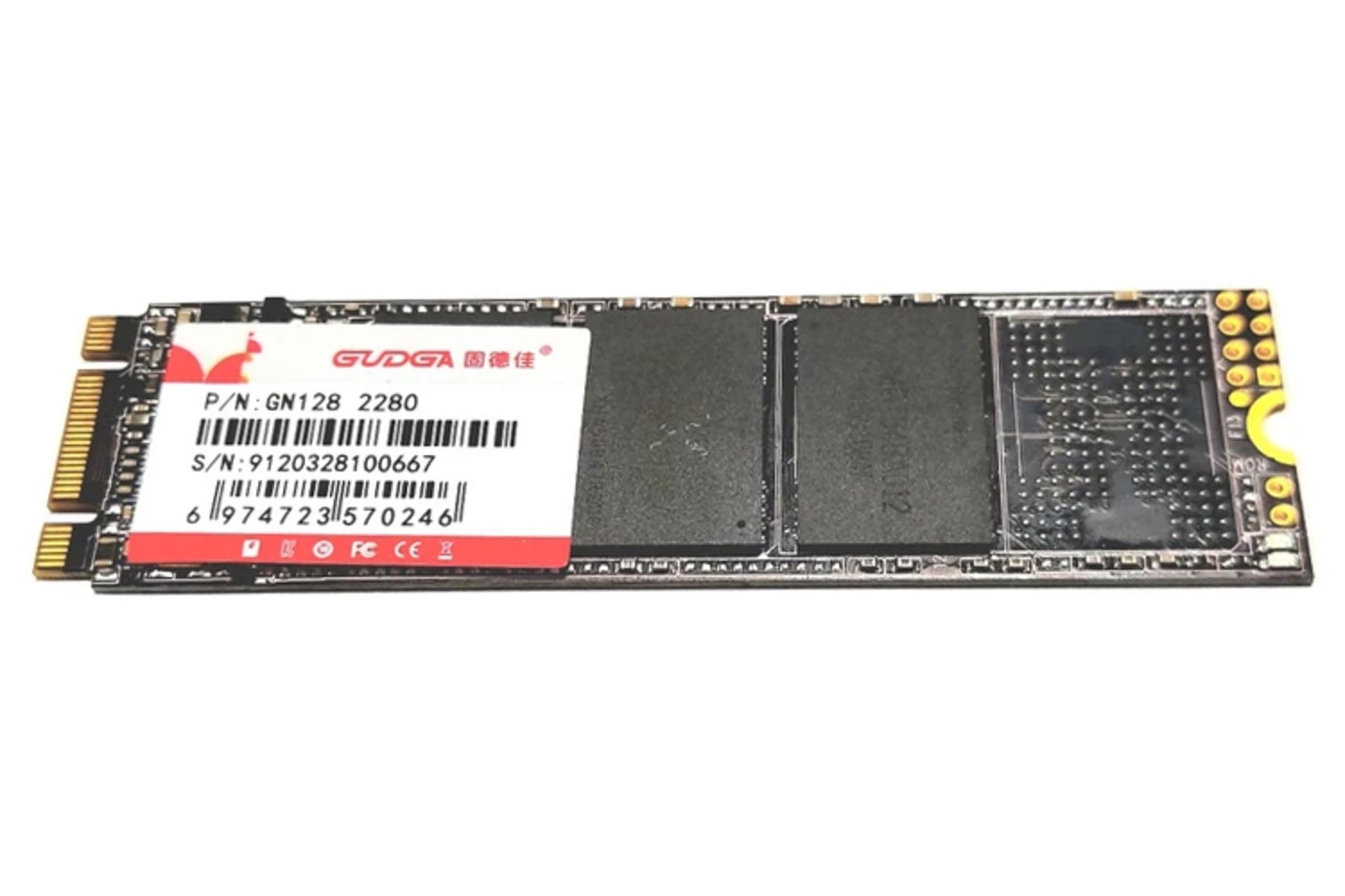 ابعاد SSD گودگا 2280 SATA M.2 ظرفیت 128 گیگابایت