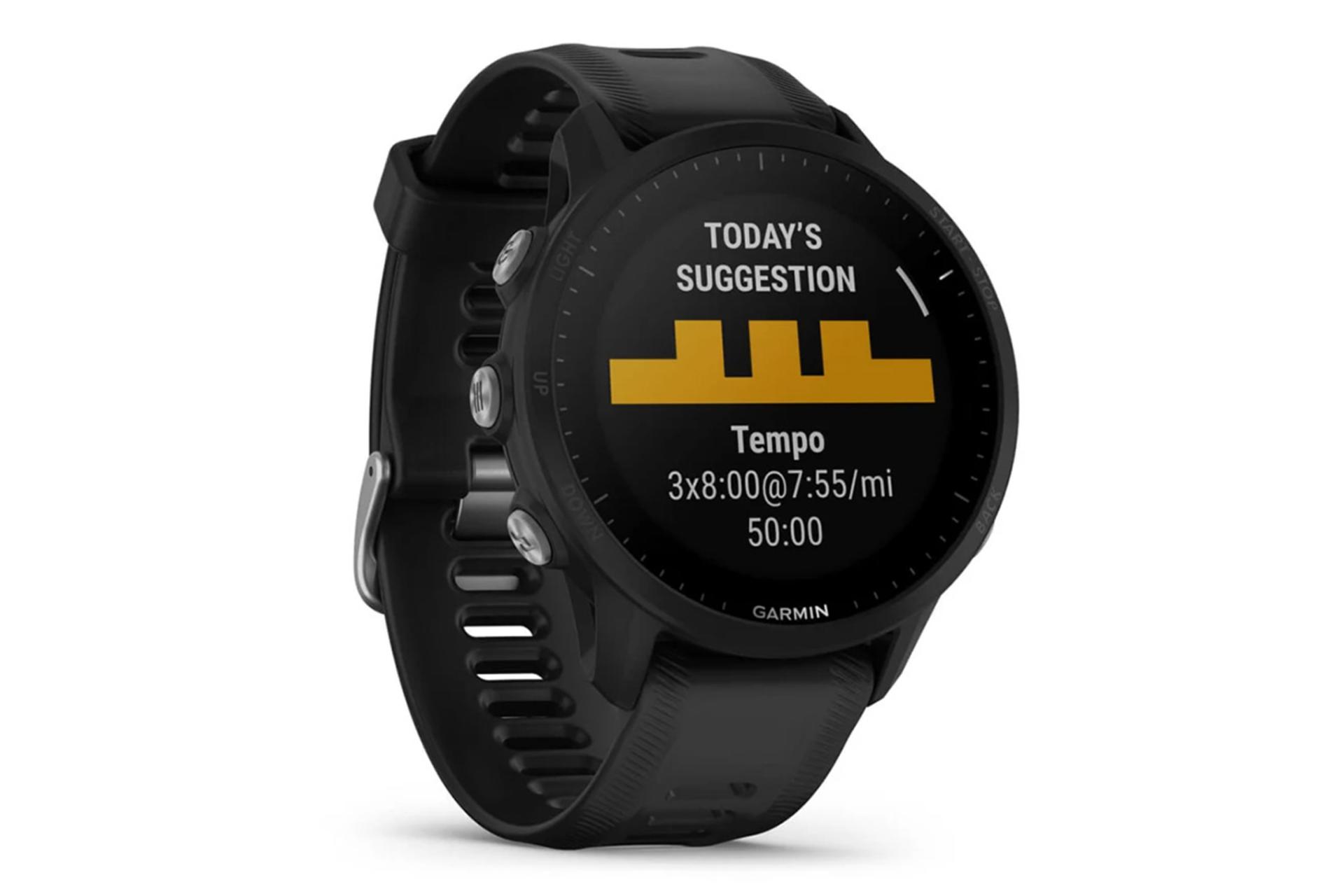 نمای کناری ساعت هوشمند گارمین Garmin Forerunner 955