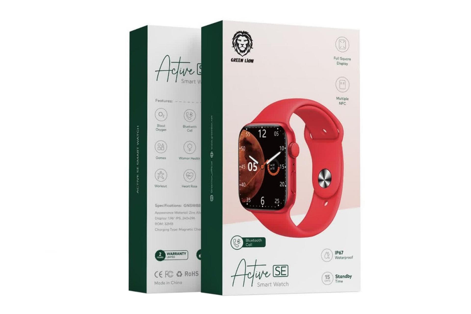 رنگ قرمز ساعت هوشمند گرین لیون Green Lion Active SE