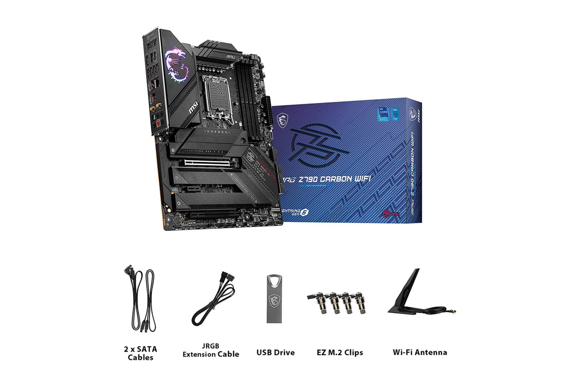 اقلام همراه مادربرد ام اس آی MSI MPG Z790 CARBON WIFI