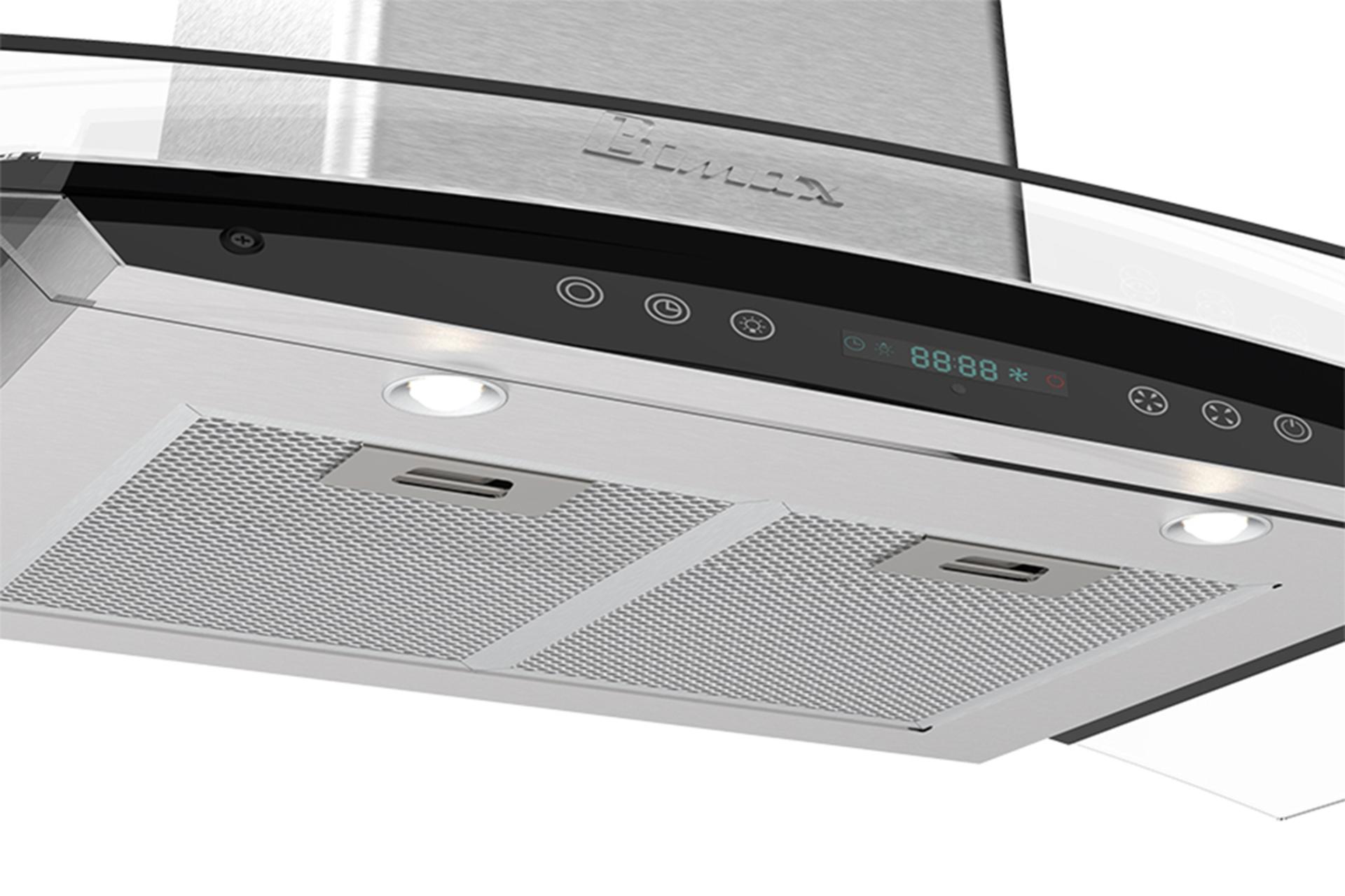 هود شومینه ای بیمکث مدل bimax-2010-90 silver  نمای فیلترها