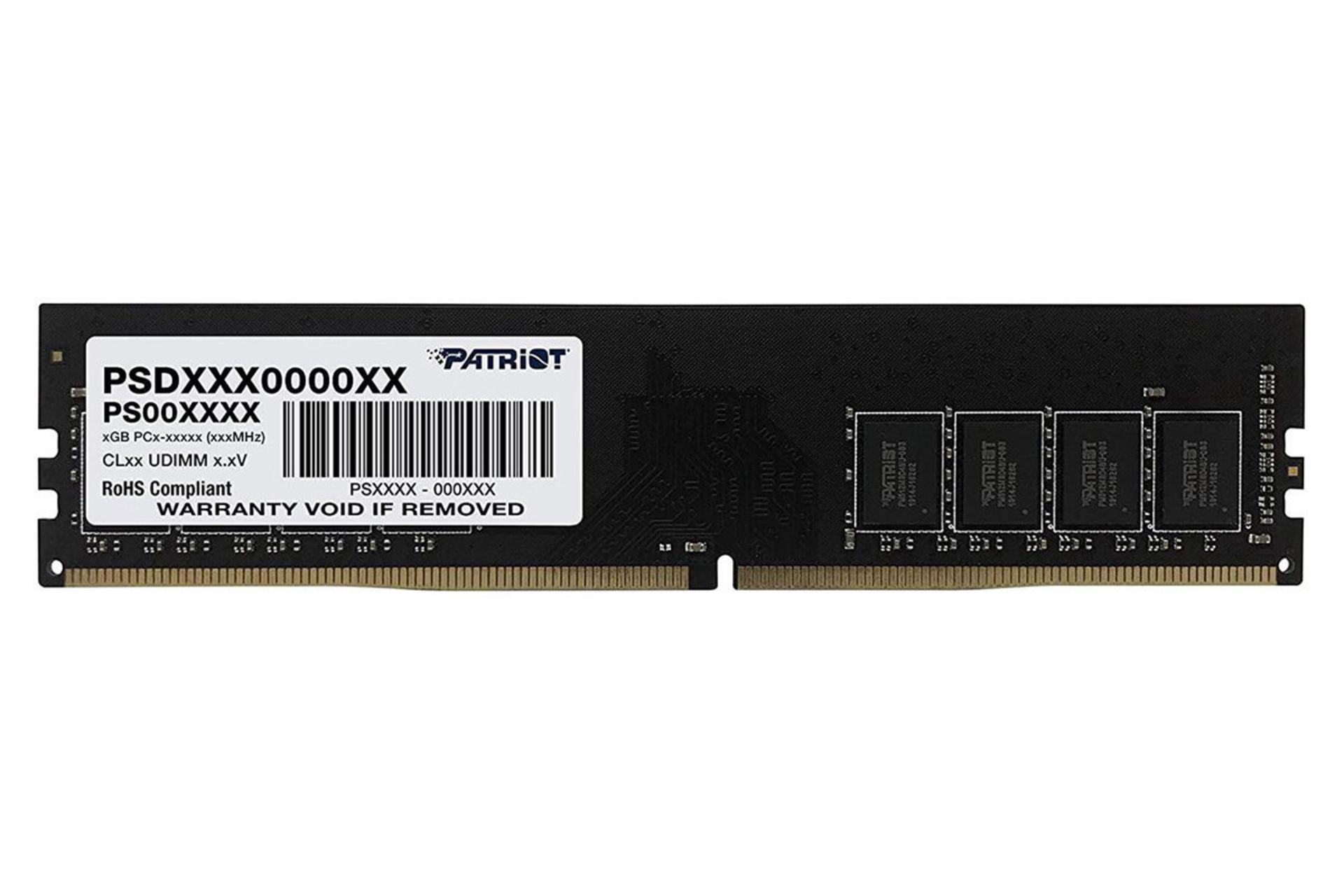نمای روبروی رم پاتریوت Signature Line ظرفیت 8 گیگابایت از نوع DDR4-2666 