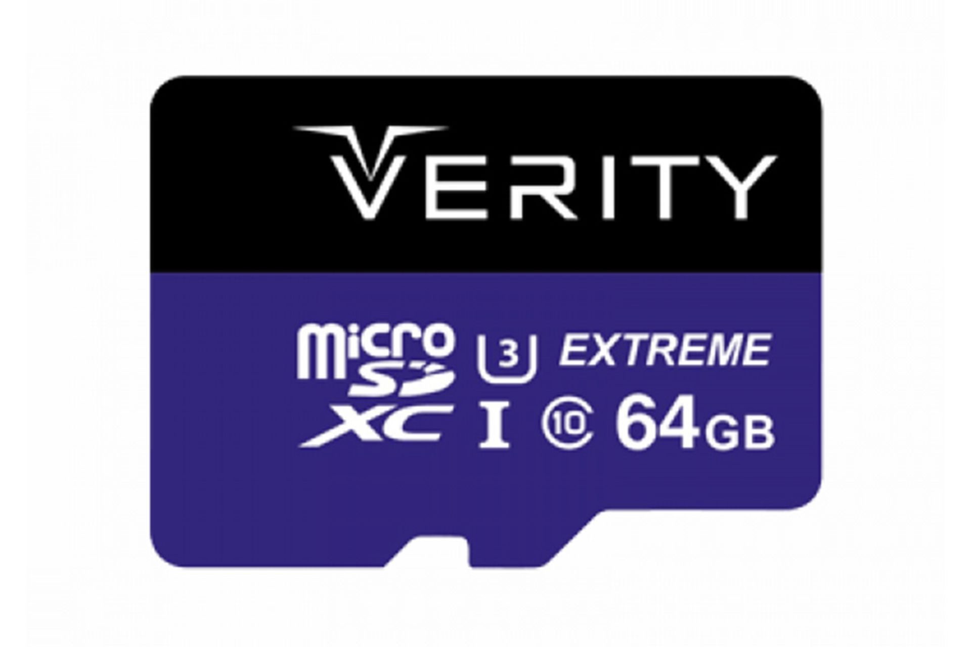 کارت حافظه وریتی Verity 533x microSDXC Class 10 UHS-I U3 64GB