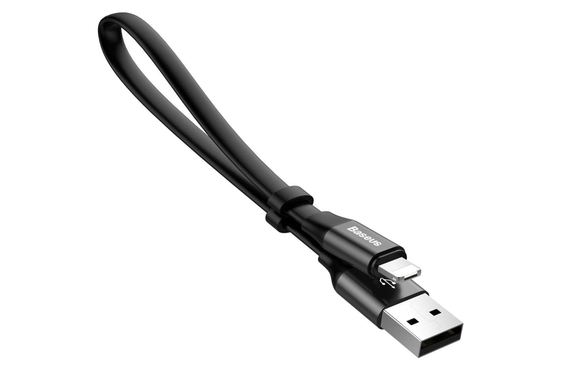 کانکتور کابل شارژ USB باسئوس USB به Micro-USB+Lightning مدل two-in-one Portable با طول 0.23 متر