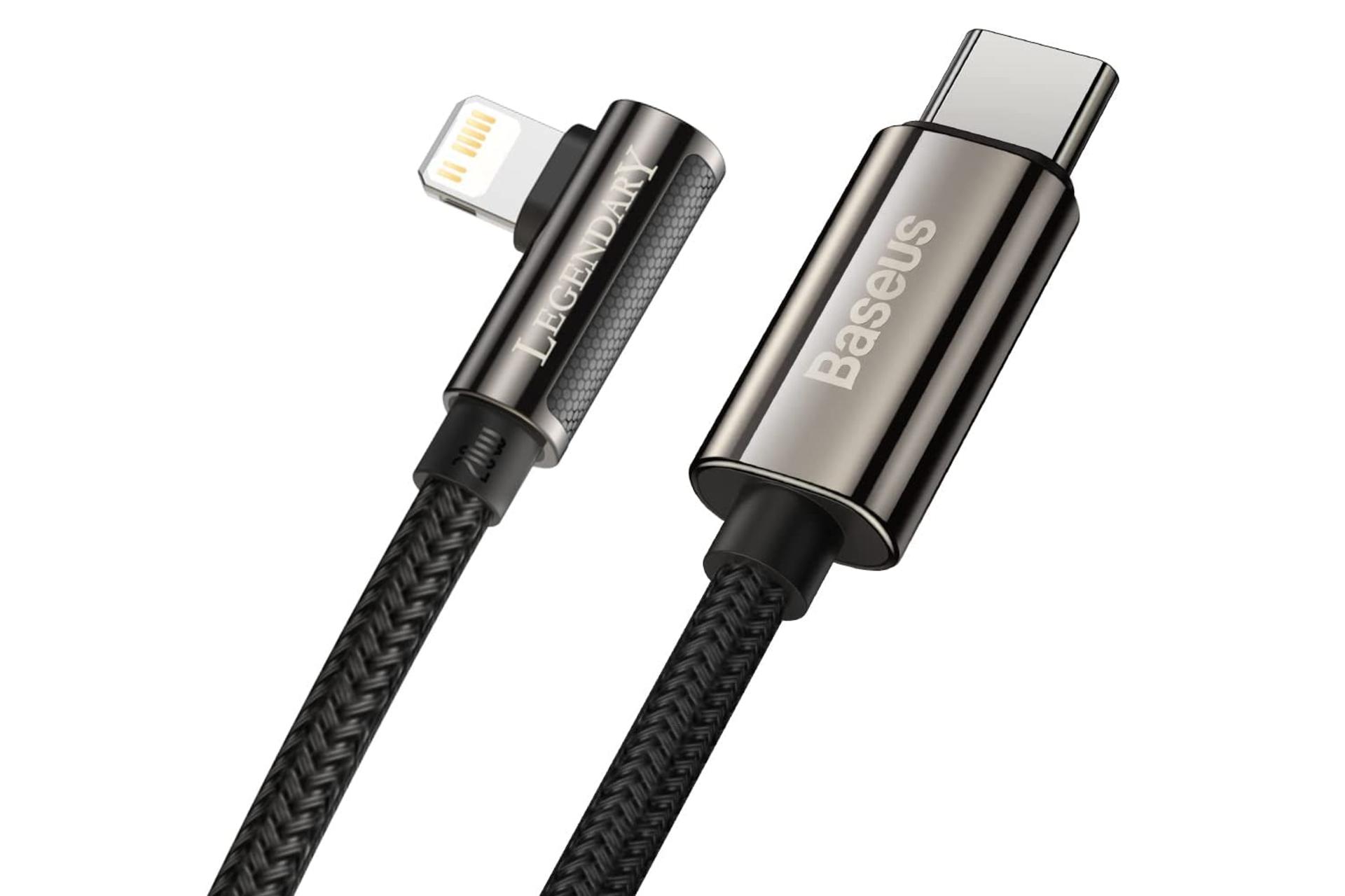 کانکتور کابل شارژ USB باسئوس Type-C به Lightning مدل Legend با طول 2 متر