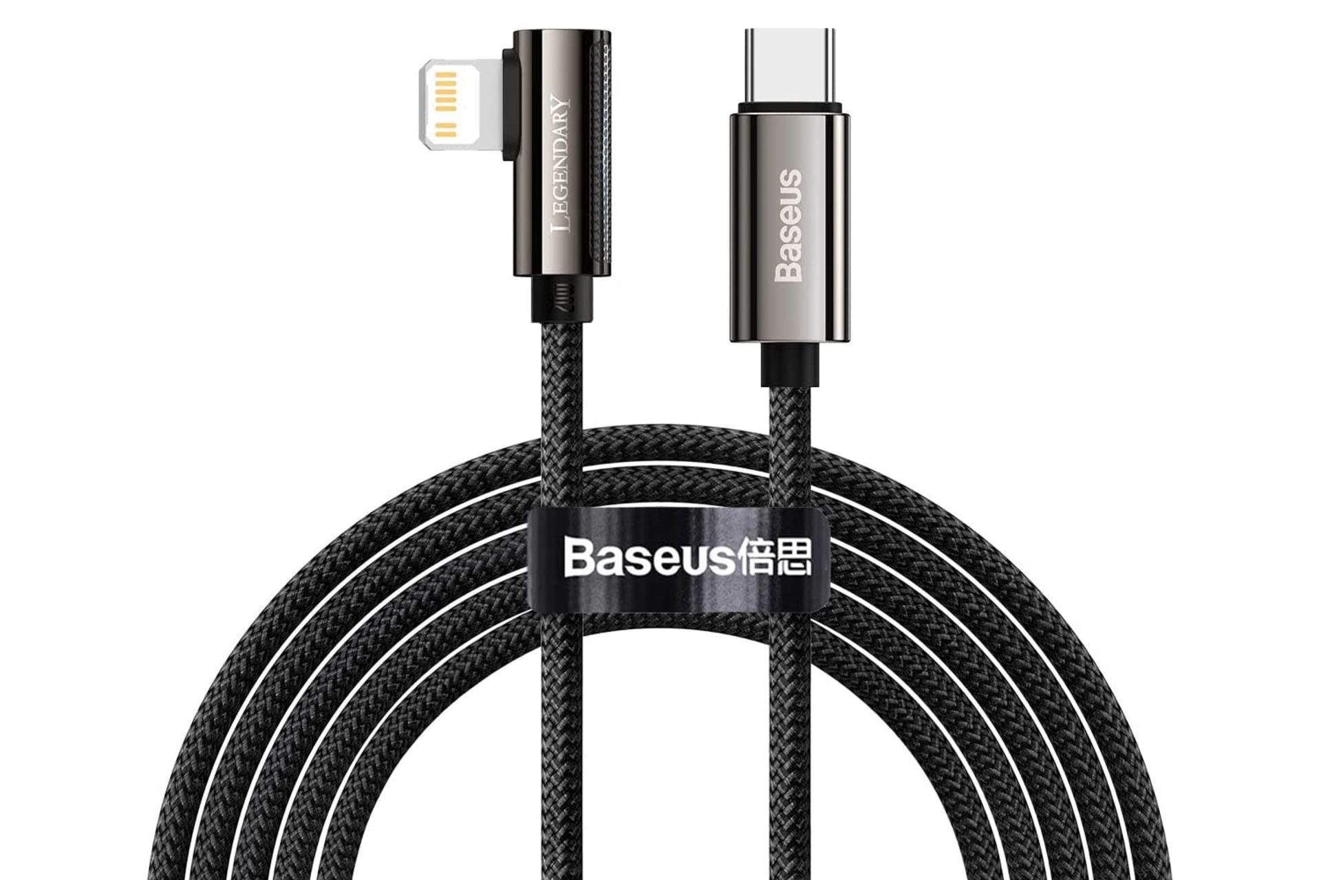 کابل شارژ USB باسئوس Type-C به Lightning مدل Legend با طول 2 متر مشکی