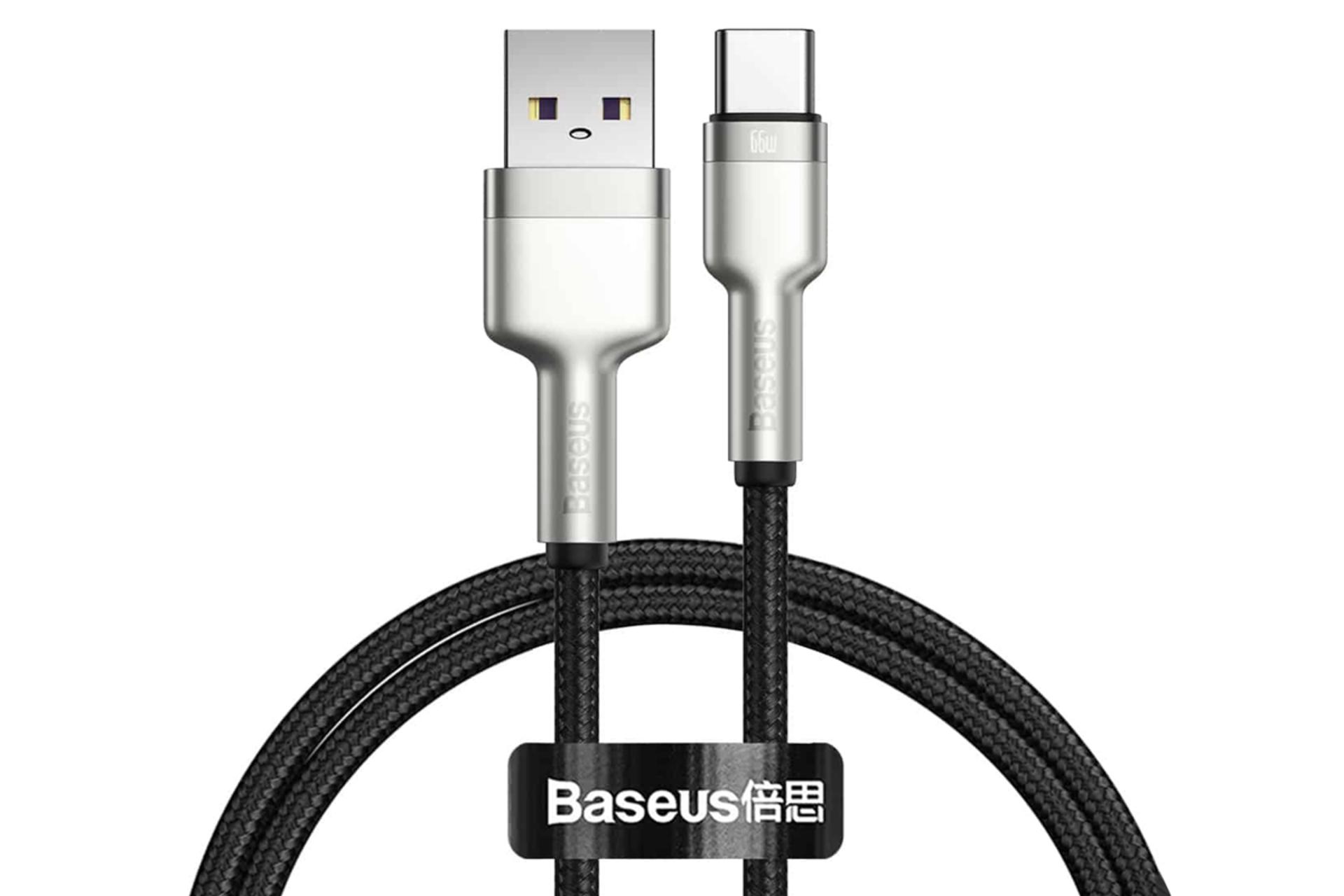 مرجع متخصصين ايران كابل شارژ USB باسئوس USB به Type-C مدل Cafule Metal با طول 2 متر مشكي