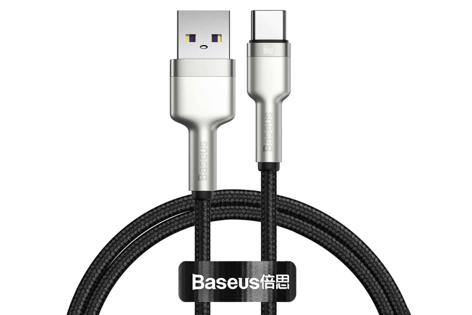 کابل شارژ USB باسئوس USB به Type-C مدل Cafule Metal با طول 2 متر مشکی