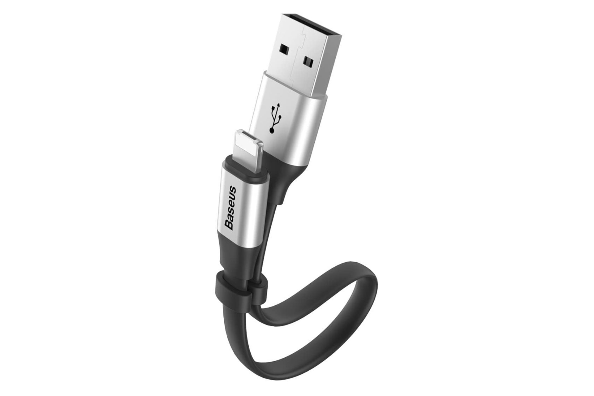 کابل شارژ USB باسئوس USB به Micro-USB+Lightning مدل two-in-one Portable با طول 0.23 متر