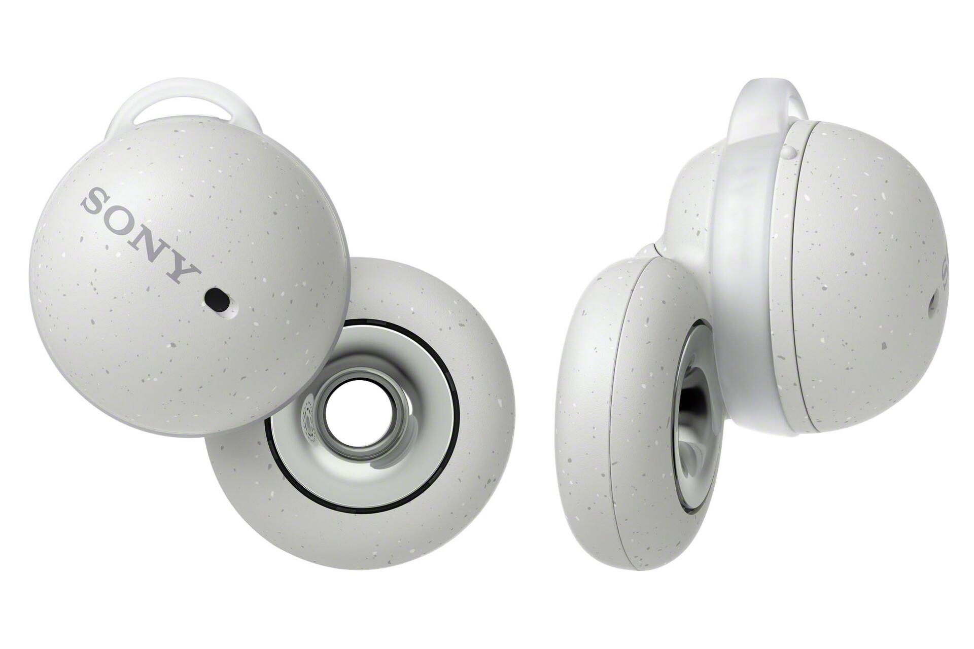 نمای جانبی هدفون سونی لینک بادز / Sony Linkbuds WF-L900 سفید