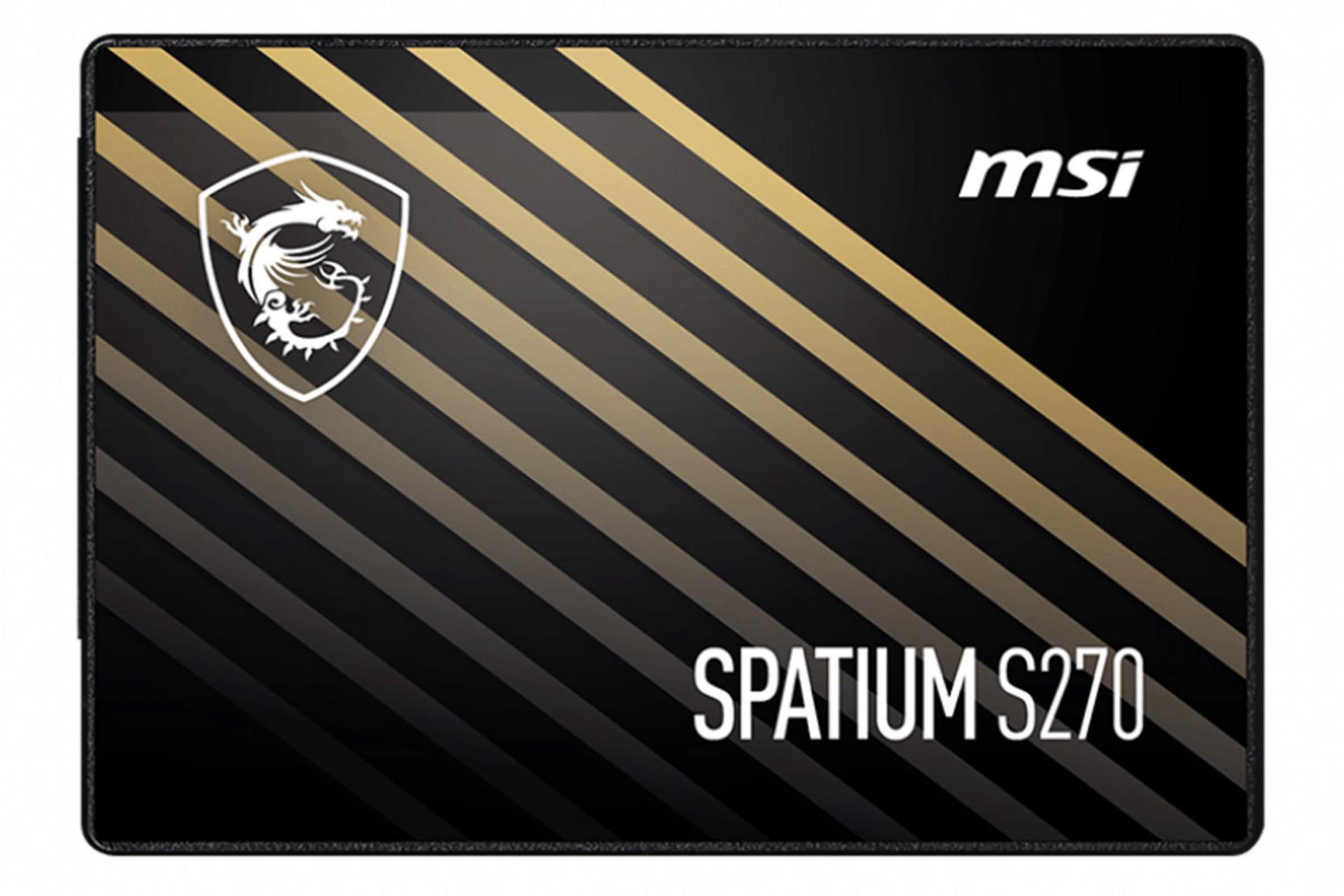 نمای روبرو SSD ام اس آی SPATIUM S270 SATA 2.5 Inch ظرفیت 480 گیگابایت