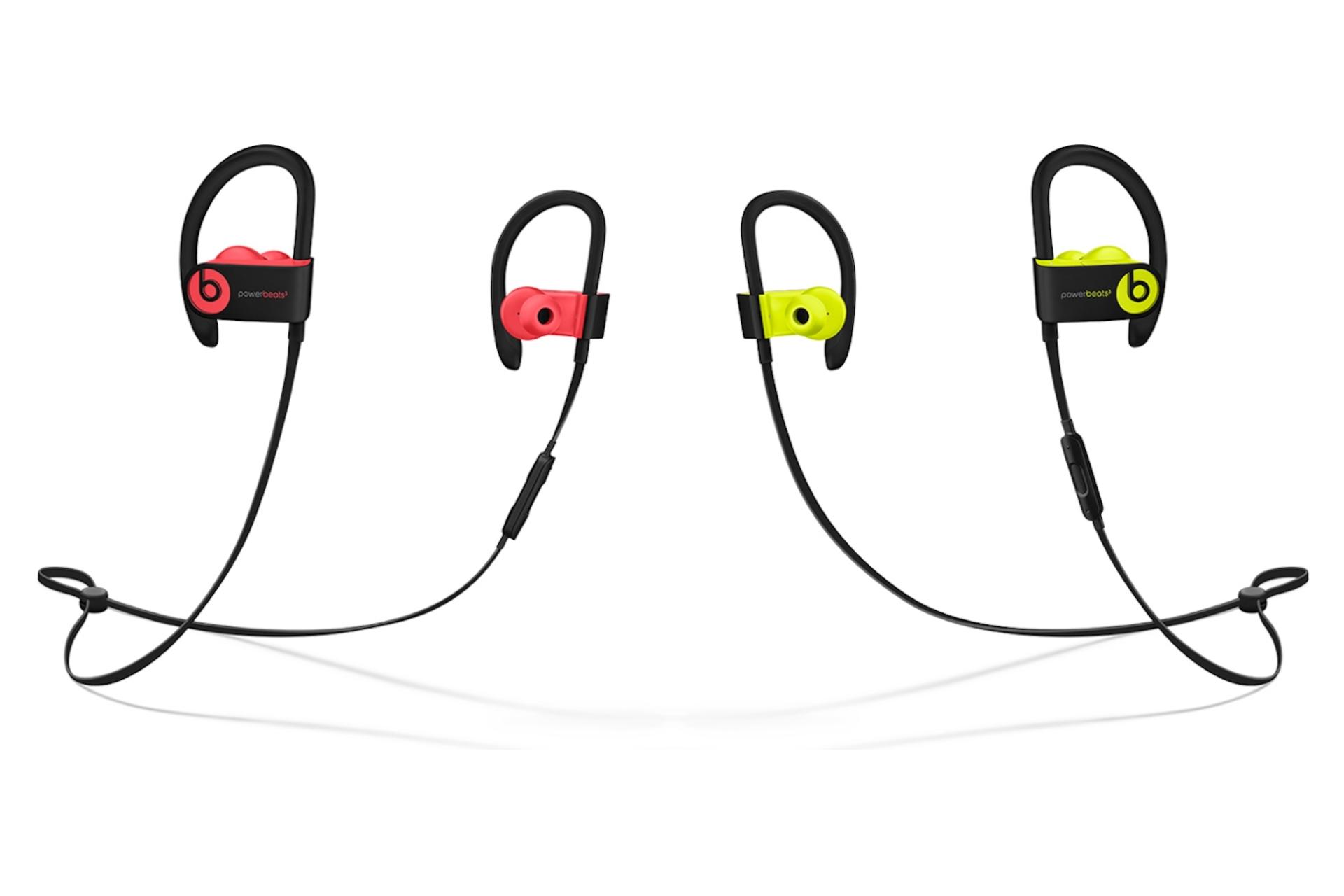 هدفون بی سیم بیتس PowerBeats زرد قرمز