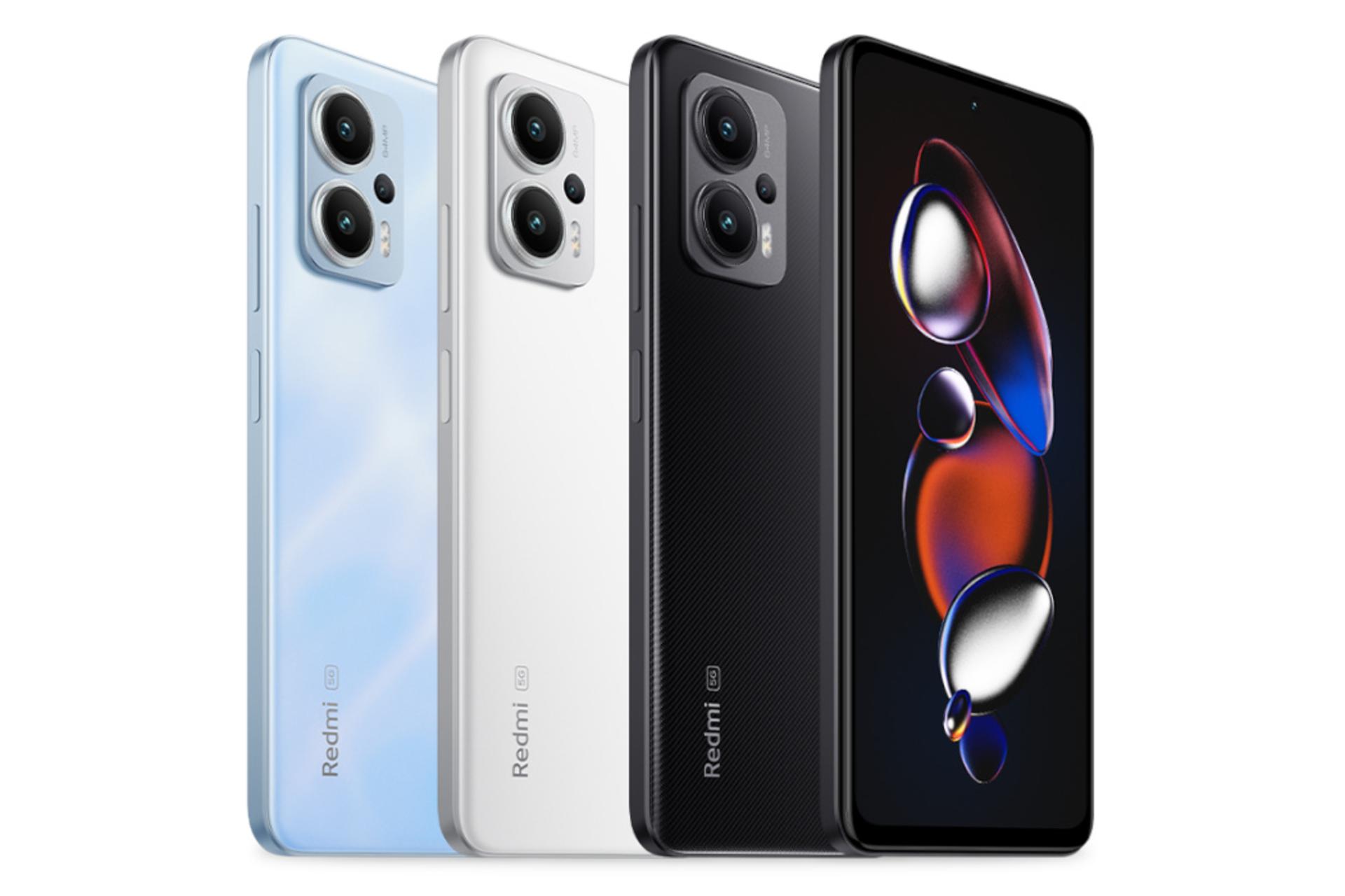 رنگ های مختلف گوشی موبایل ردمی نوت 12 تی پرو شیائومی / Xiaomi Redmi Note 12T Pro