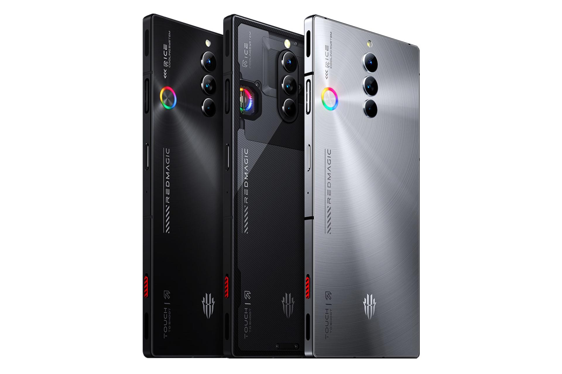 رنگ های مختلف گوشی موبایل نوبیا رد مجیک 8S پرو زد تی ای / ZTE nubia Red Magic 8S Pro