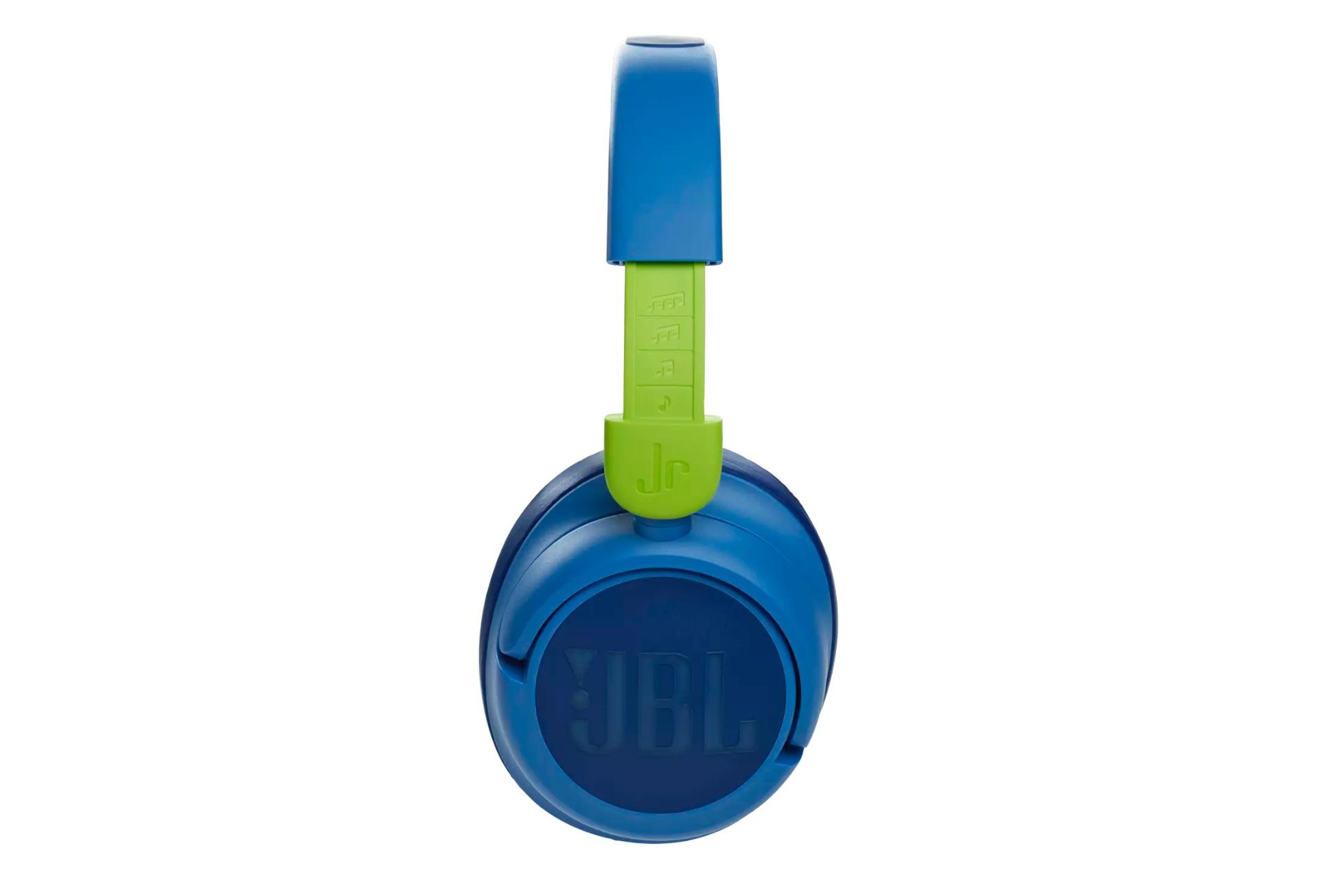 نمای جانبی هدفون بی سیم جی بی ال JBL JR460NC آبی