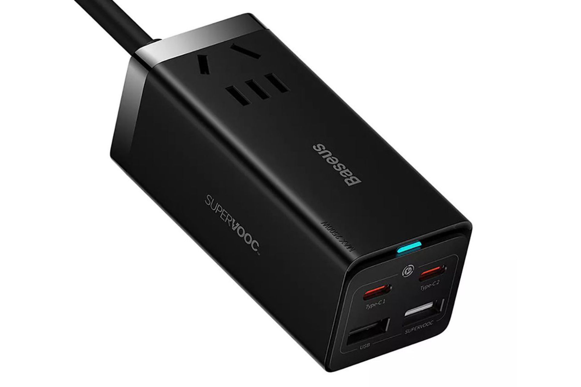 نمای جانبی شارژر باسئوس PowerCombo 65W