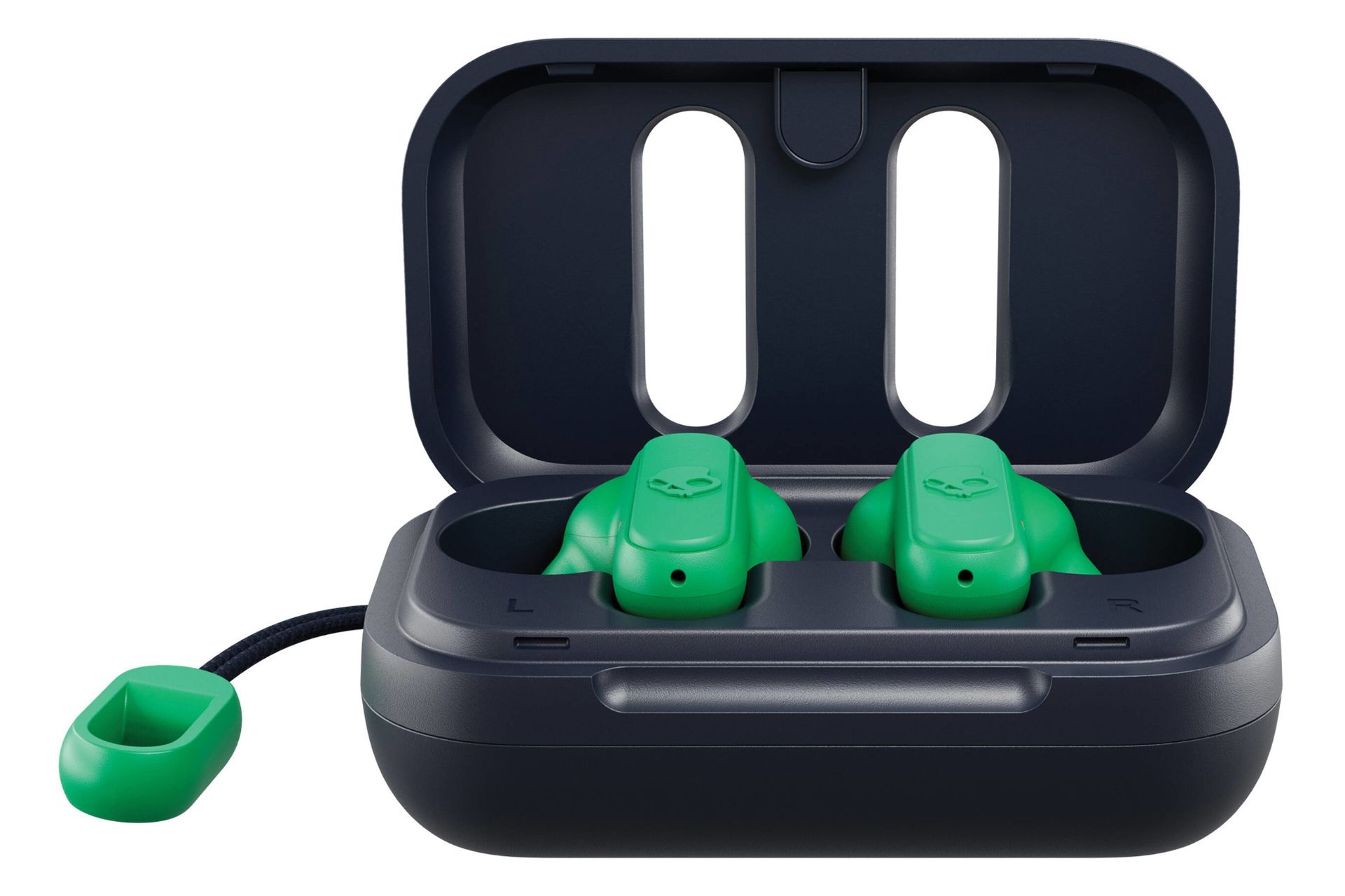 نمای روبرو ایرباد بی سیم اسکال کندی Skullcandy Dime سبز