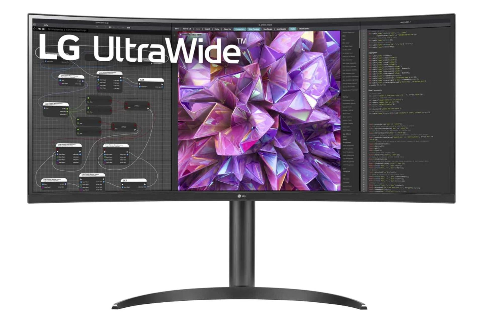 مانیتور ال جی 34 اینچ مدل UltraWide 34WQ75C نمای جلو