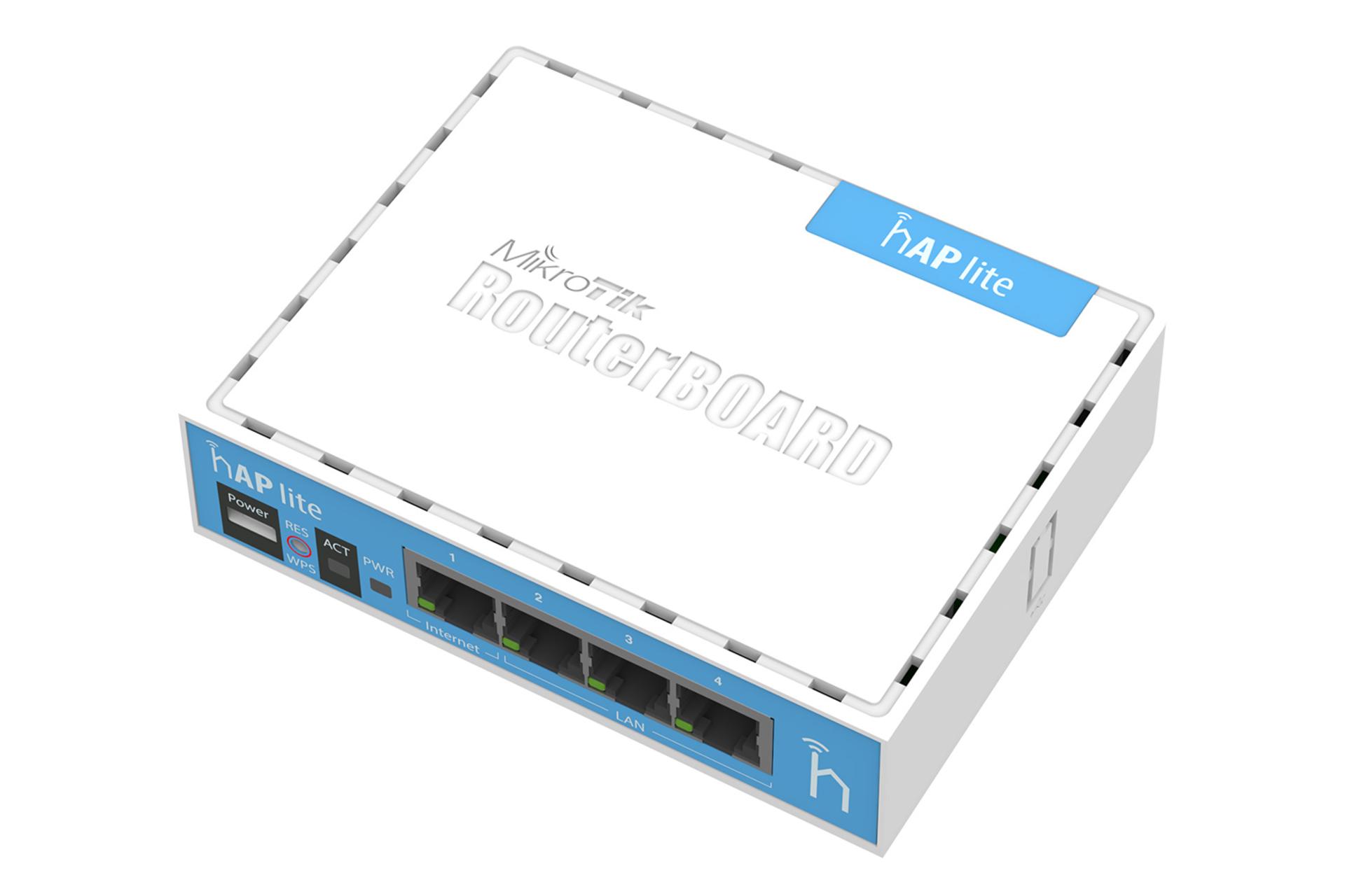 نمای کناری روتر میکروتیک MikroTik hAP lite