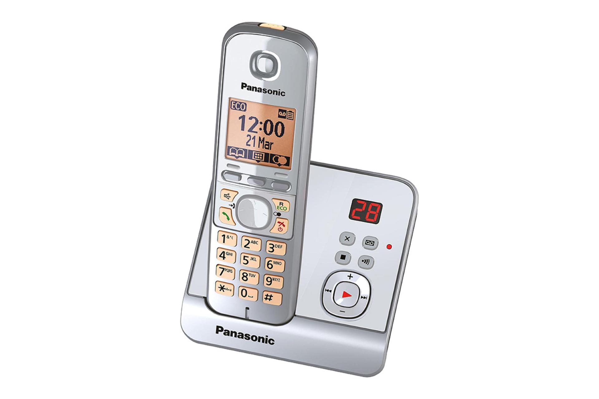 مرجع متخصصين ايران تلفن پاناسونيك KX-TG6721 نقره‌اي
