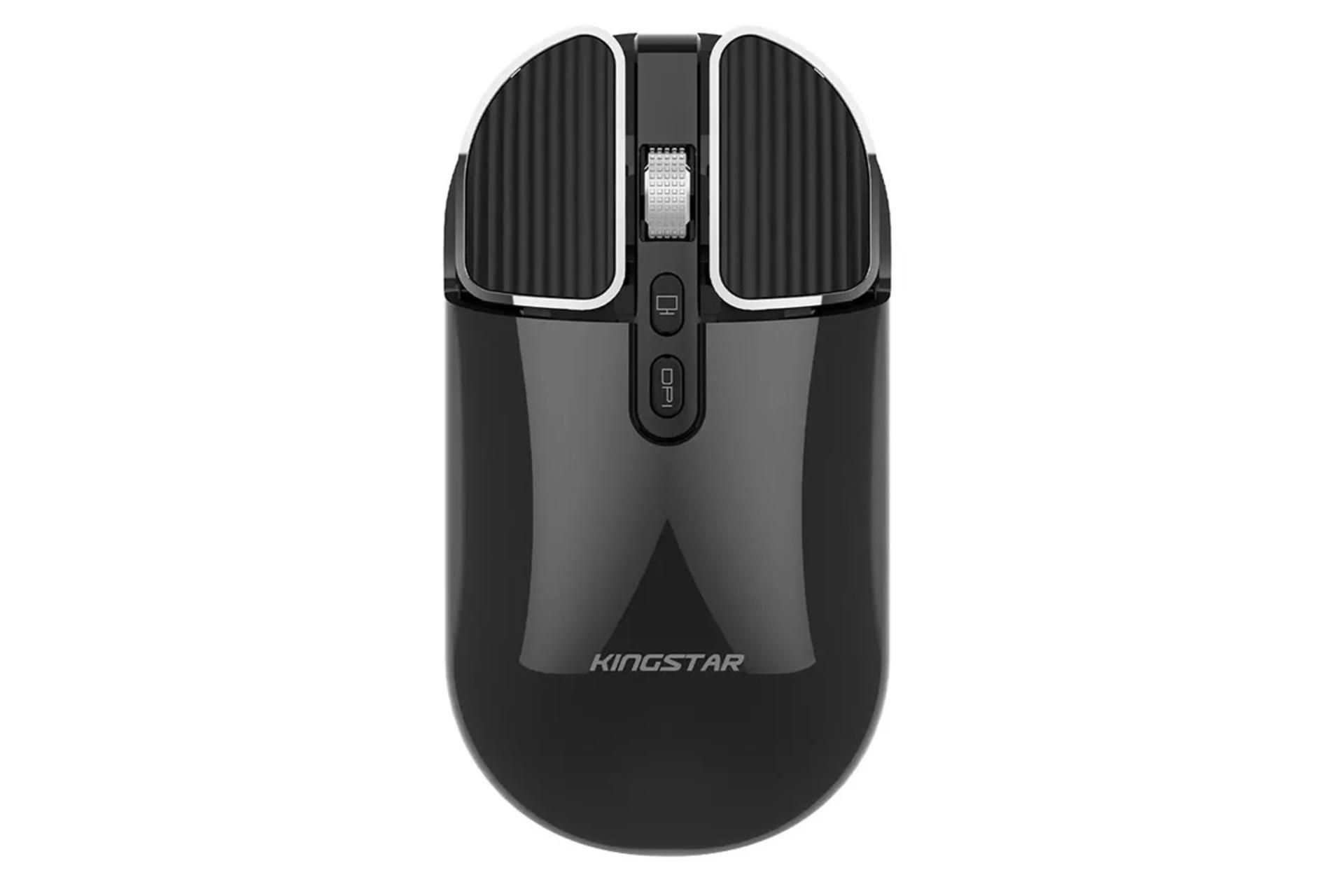 نمای روبرو ماوس کینگ استار KM375W مشکی