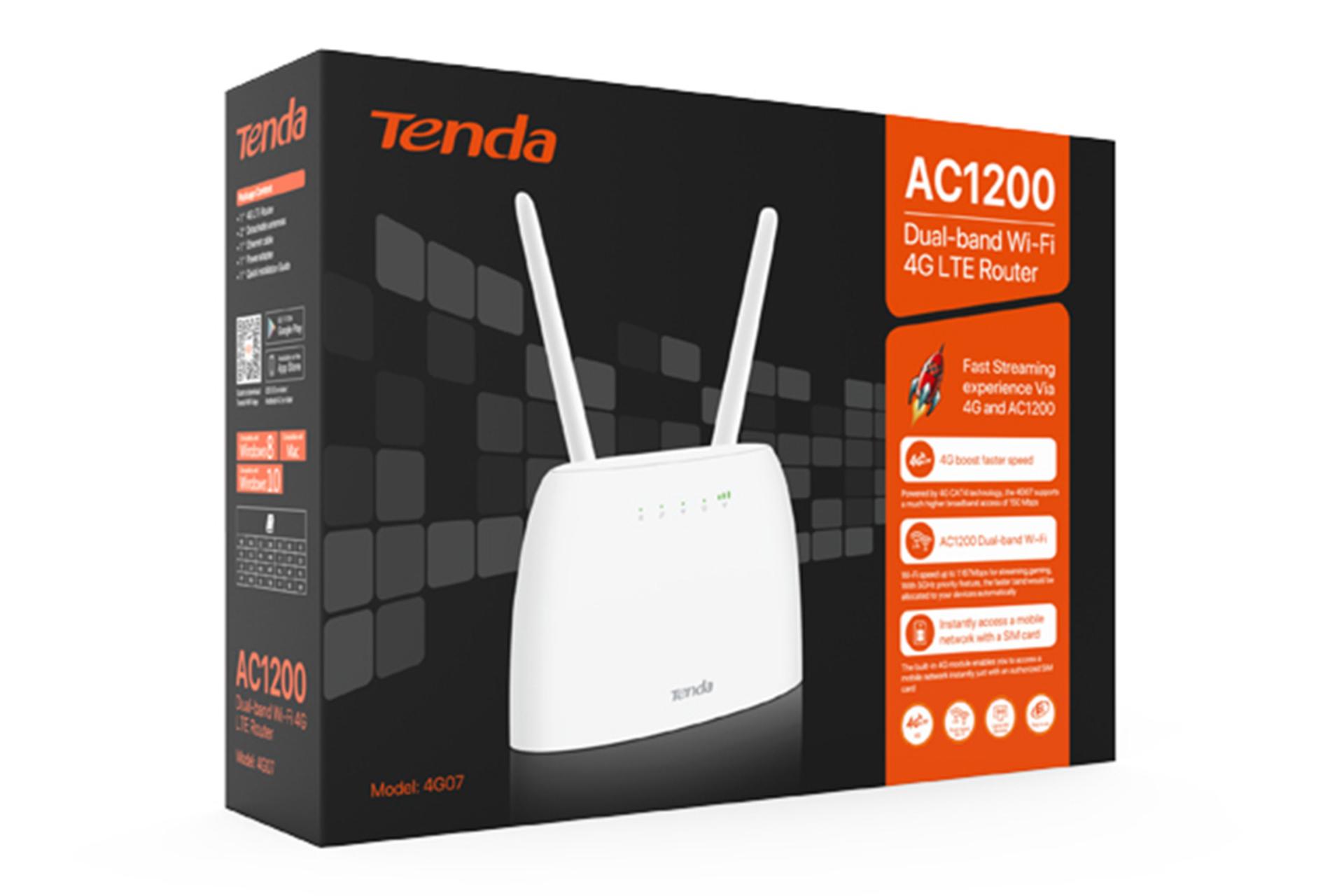 جعبه مودم و روتر سیم‌ کارتی تندا Tenda 4G07