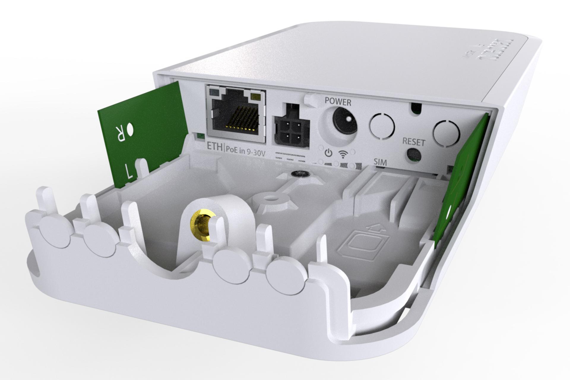 نمای داخلی مودم و روتر سیم‌ کارتی میکروتیک MikroTik wAP LTE kit