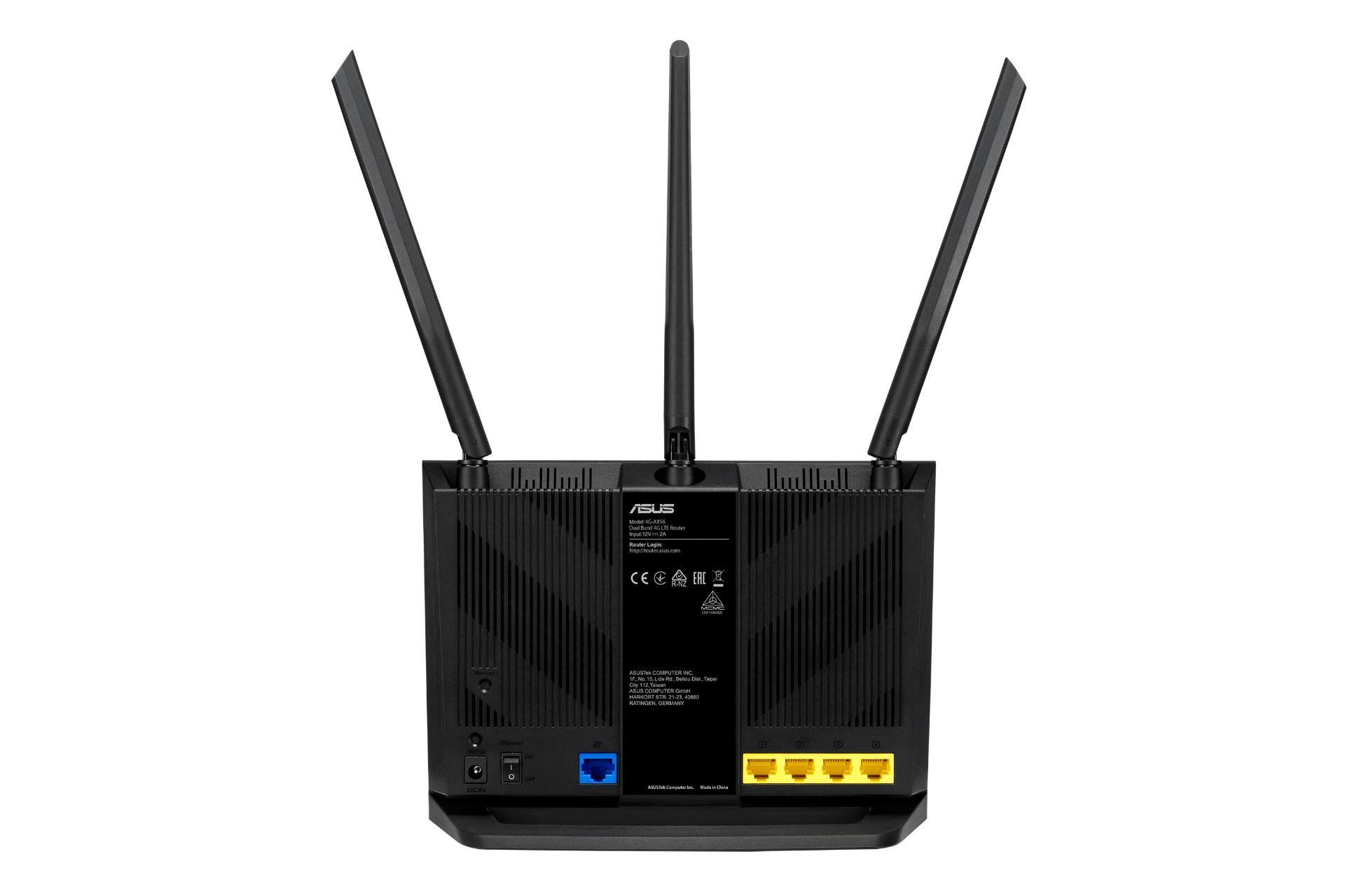 درگاه‌های مودم و روتر سیم‌ کارتی ایسوس ASUS 4G-AX56