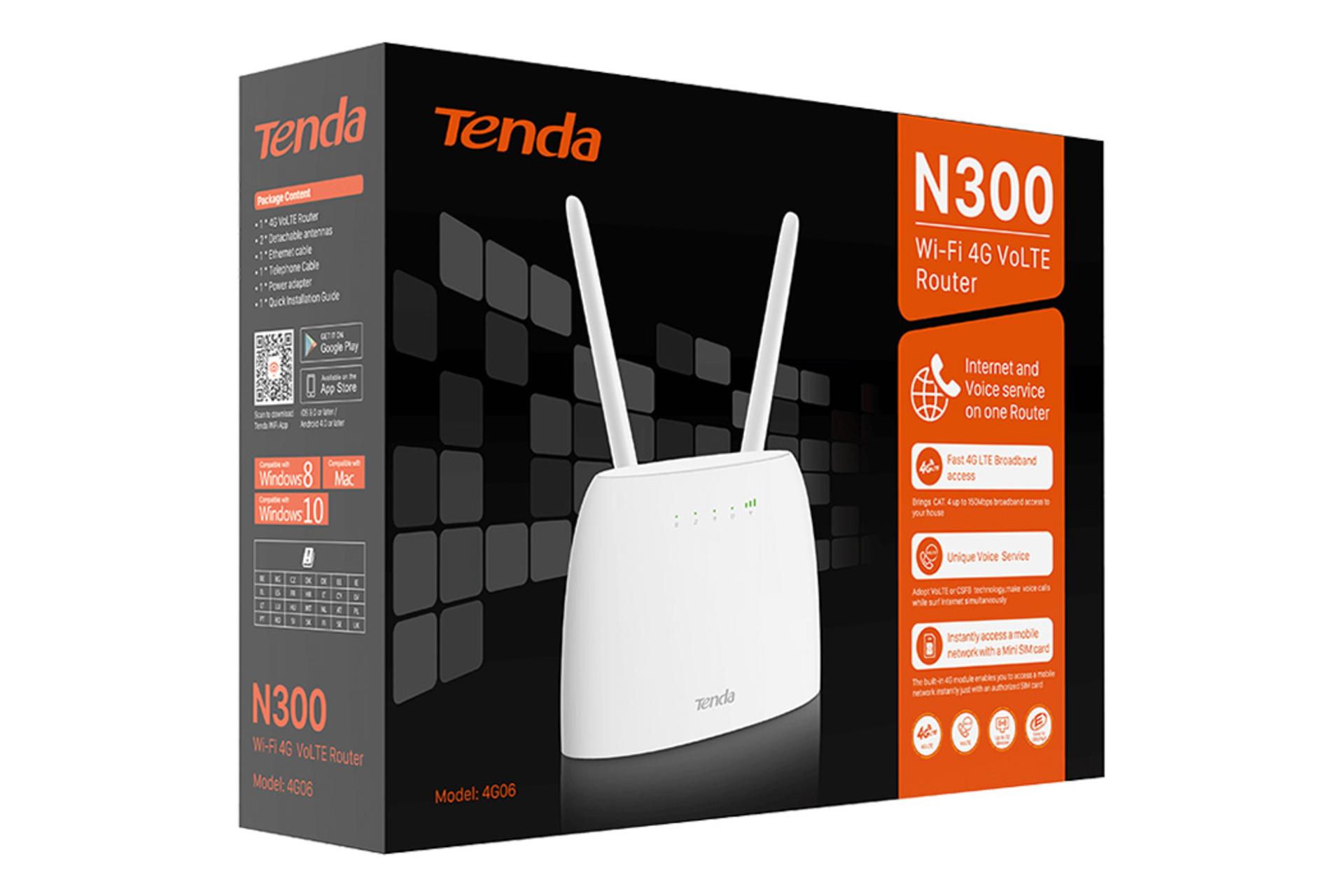 جعبه مودم و روتر سیم‌ کارتی تندا Tenda 4G06