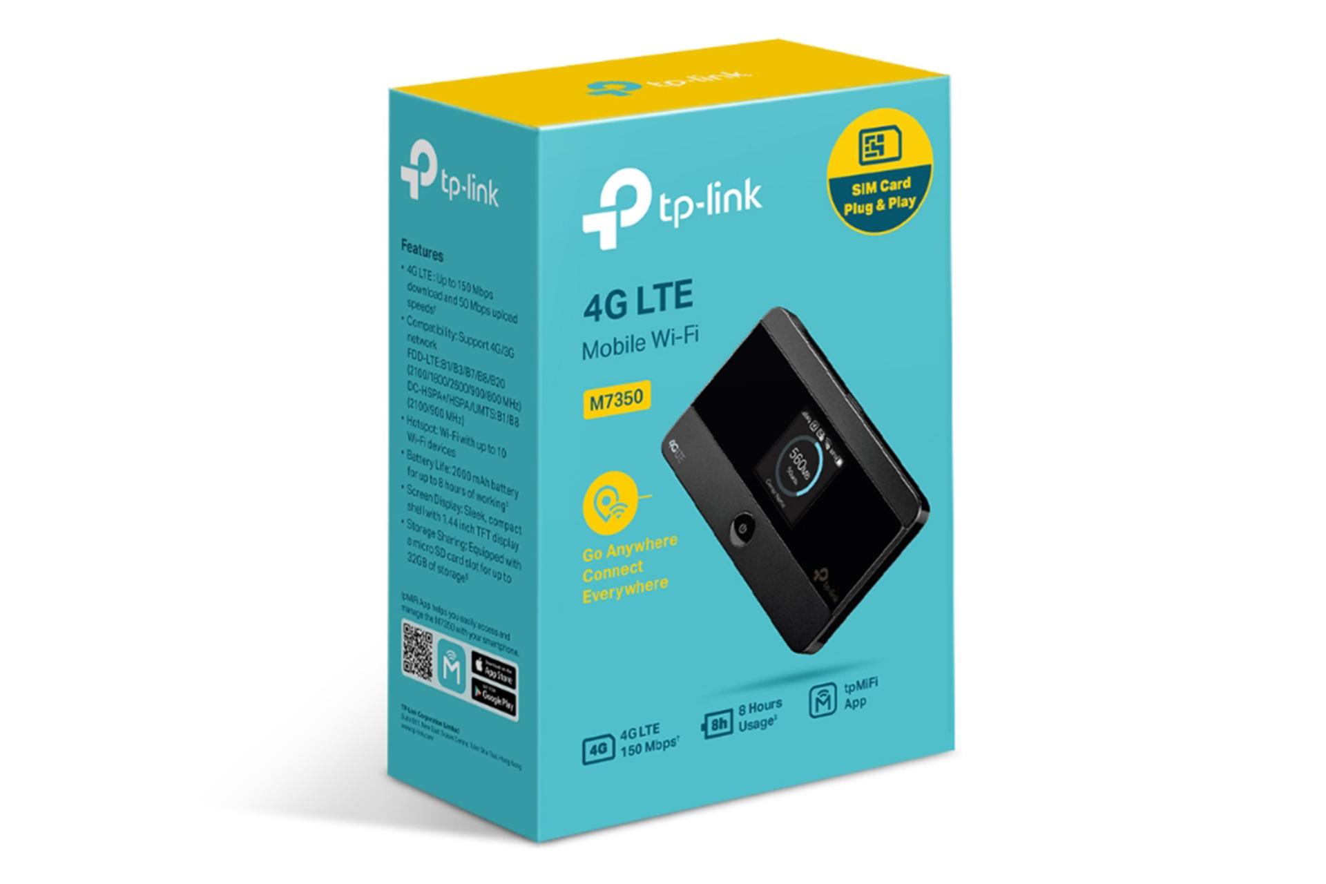 جعبه مودم و روتر سیم‌ کارتی تی پی لینک TP-Link M7350 V7