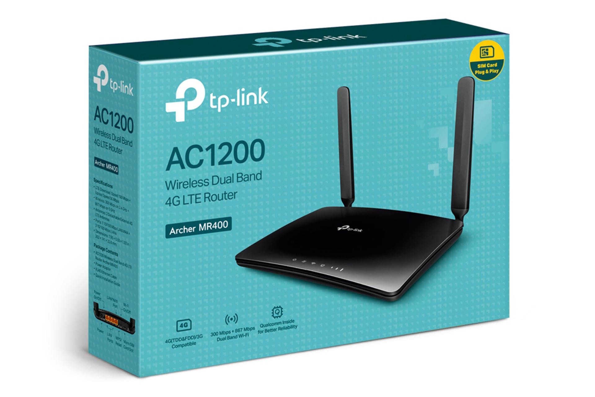 جعبه مودم و روتر سیم‌ کارتی تی پی لینک TP-Link Archer MR400