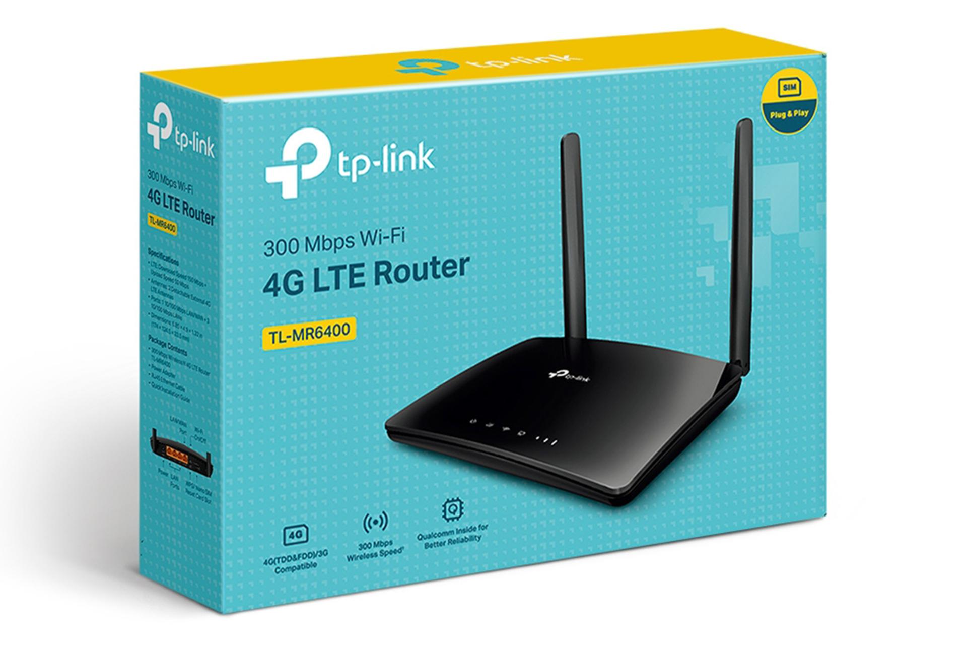 جعبه مودم و روتر سیم‌ کارتی تی پی لینک TP-Link TL-MR6400 V5.2