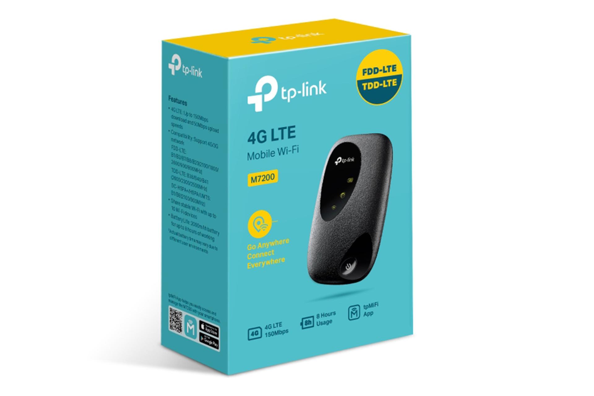 جعبه مودم و روتر سیم‌ کارتی تی پی لینک M7200