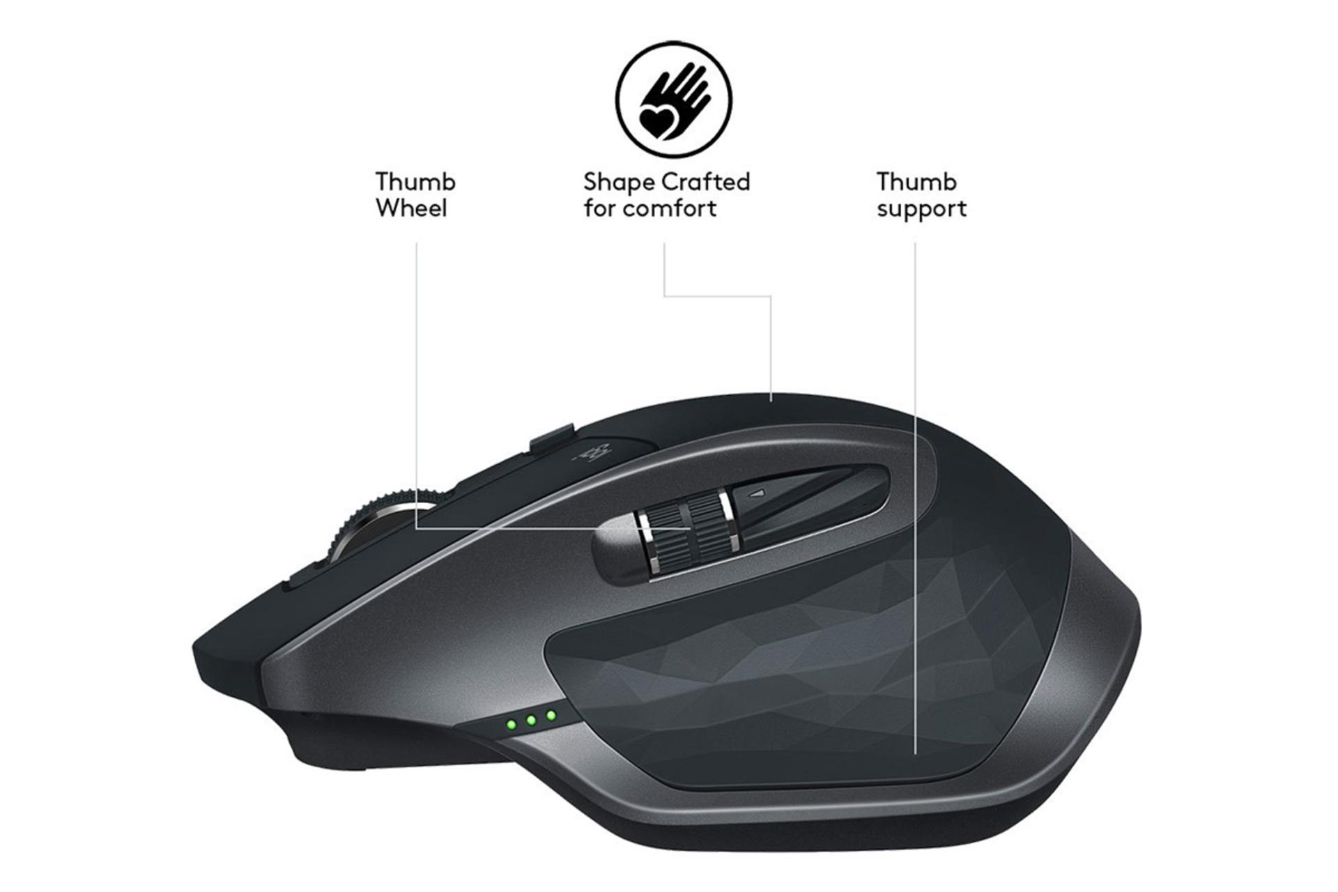 نمای چپ ماوس لاجیتک MX Master 2S