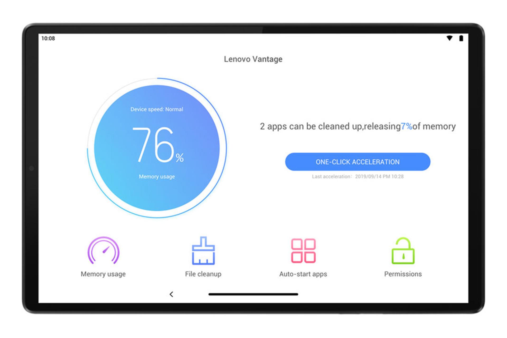 تبلت لنوو M10 FHD Plus در حالت افقی