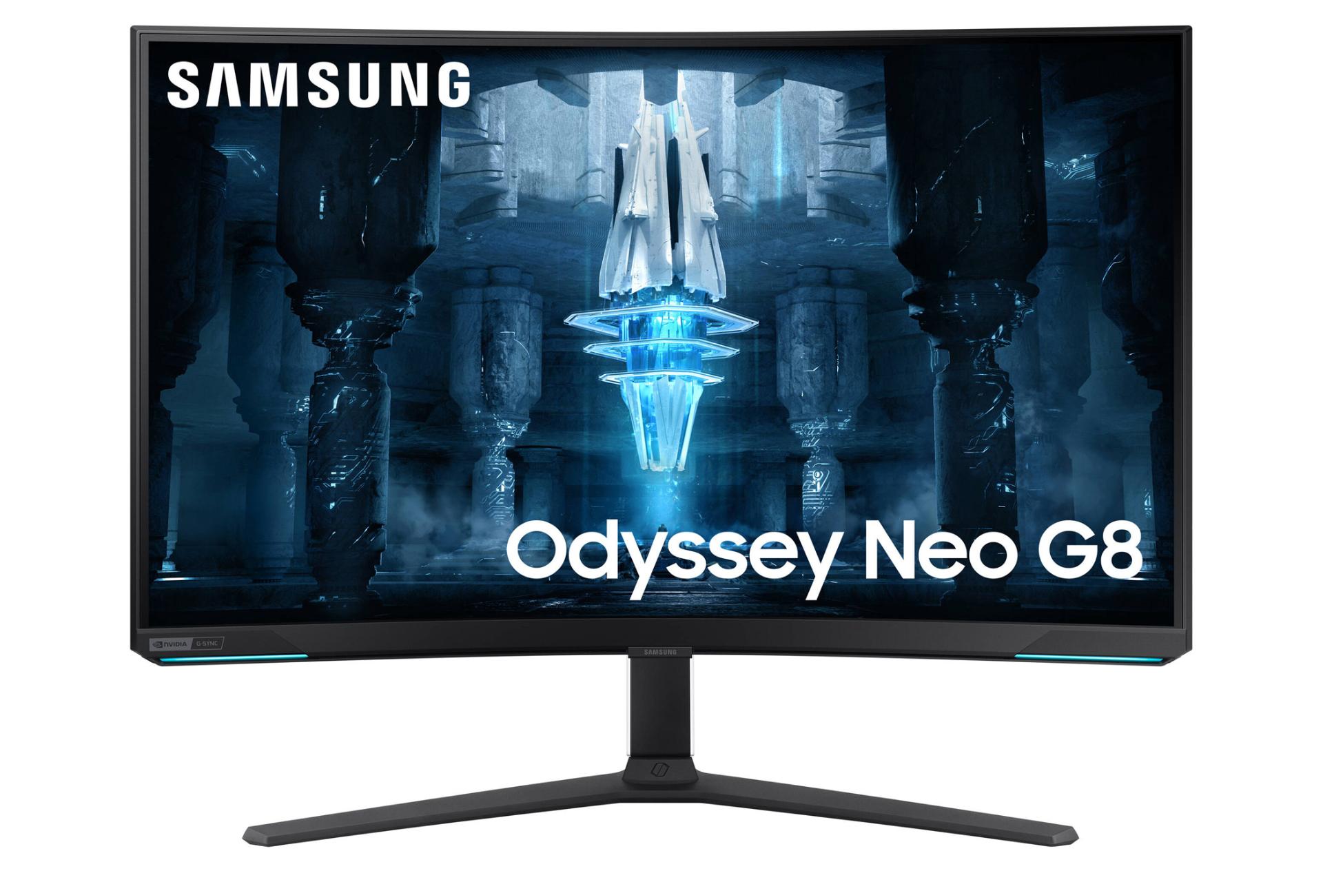 مانیتور سامسونگ 32 اینچ مدل Odyssey Neo G8 S32BG85 نمای جلو