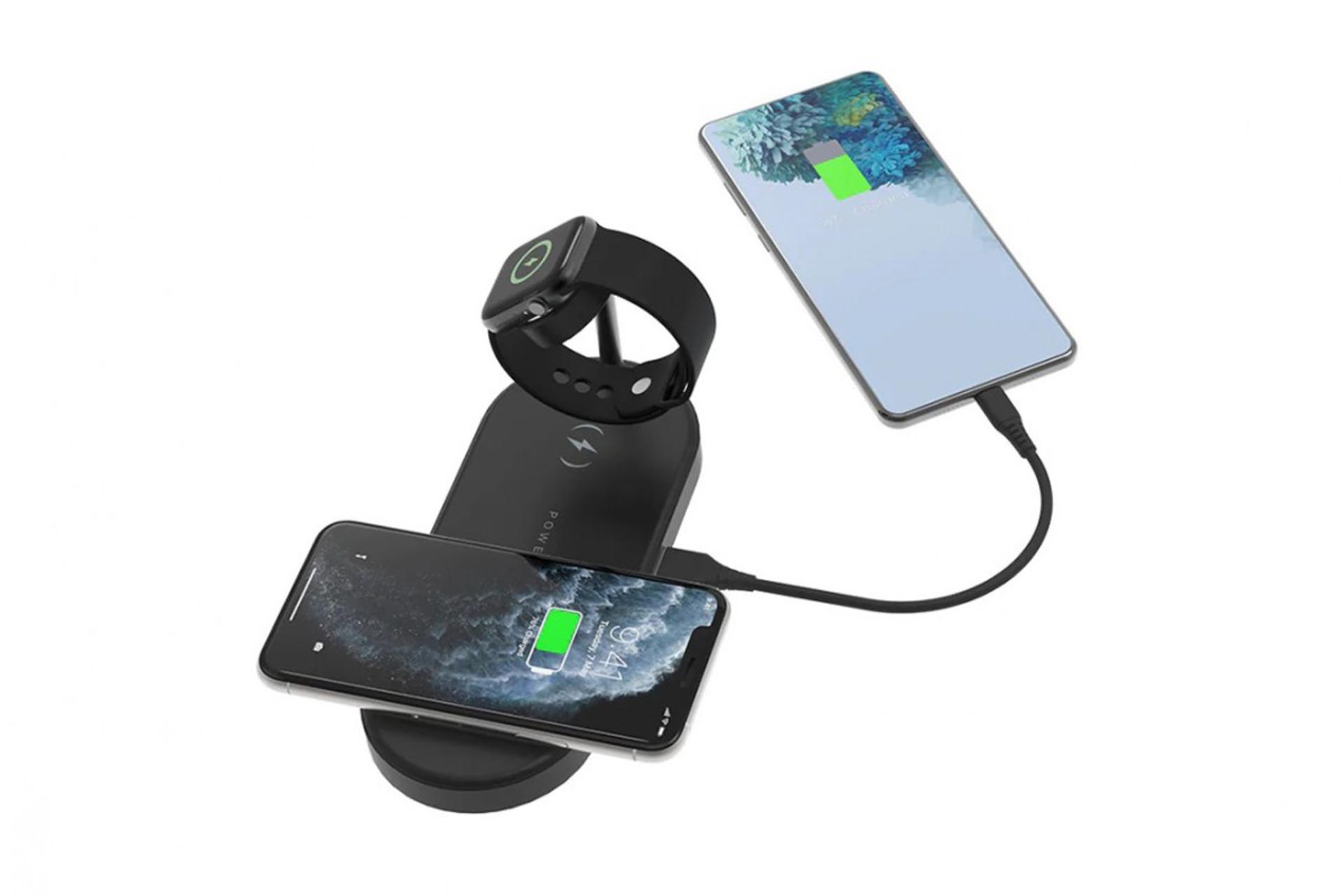 نمای جانبی از بالا شارژر پاورولوجی P41MFCHBK