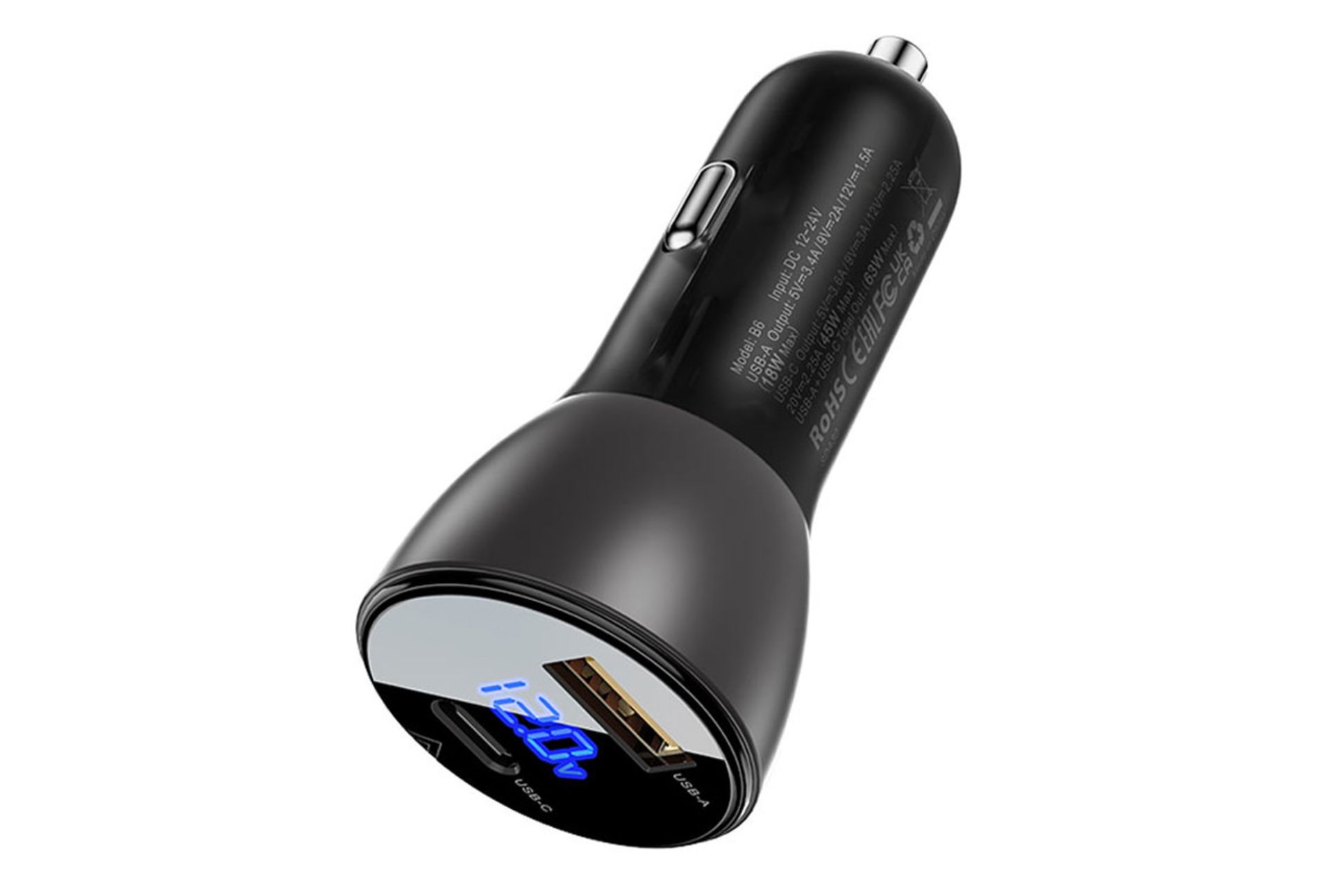 نمای جانبی شارژر ایس فست B6