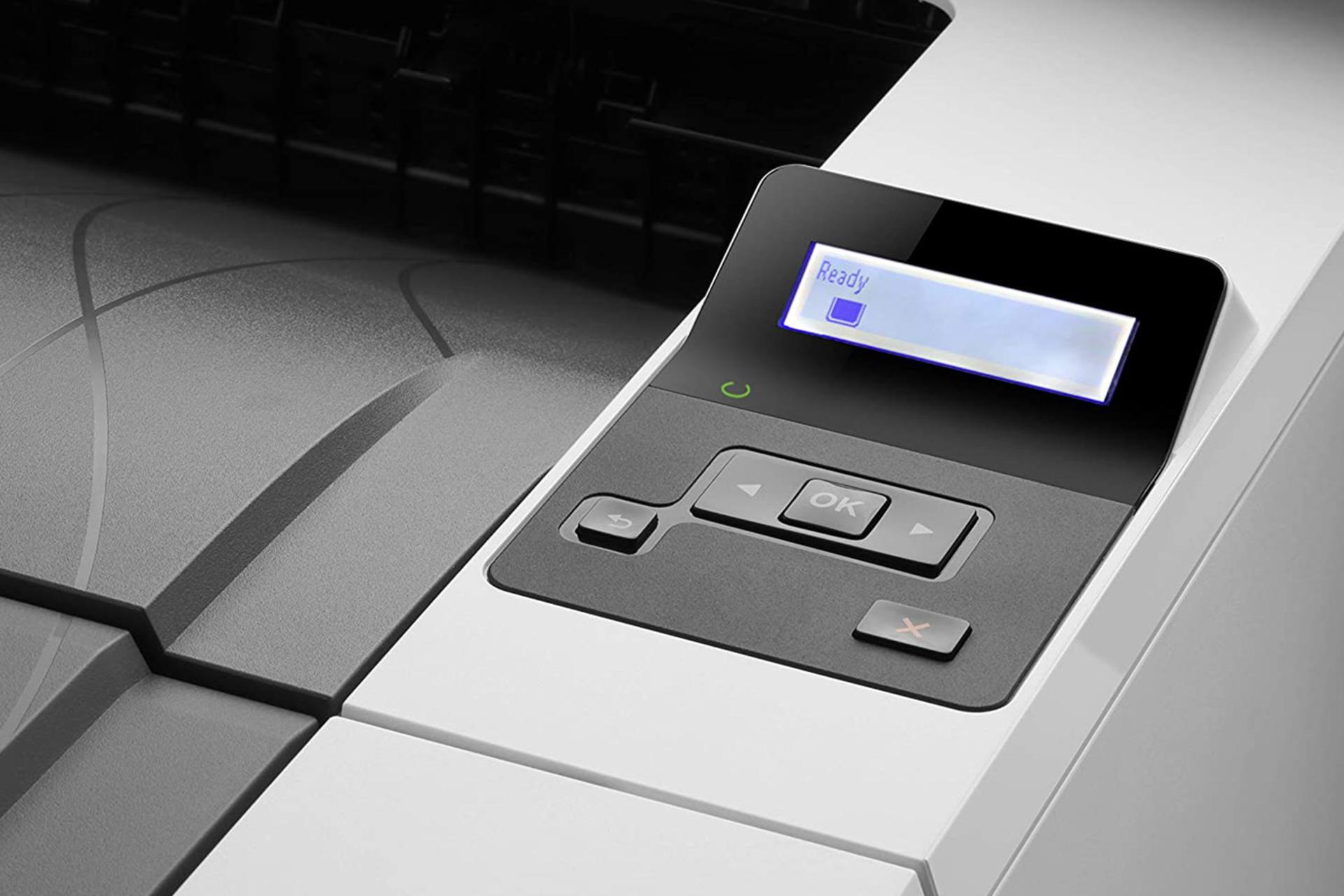 ضفحه نمایش LCD و کلیدهای کنترل پرینتر اچ پی HP LaserJet Pro M404dn