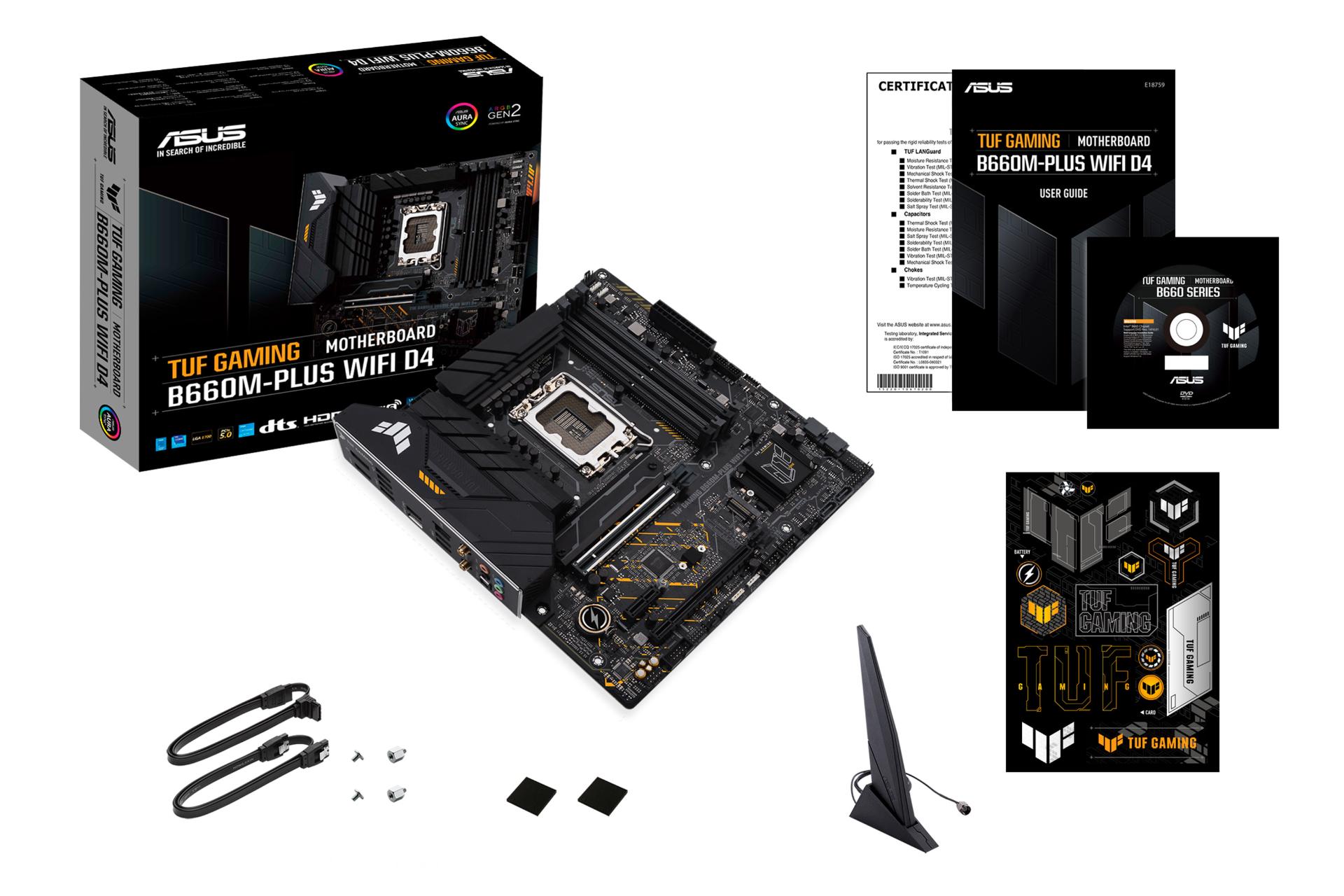 اقلام همراه مادربرد ایسوس ASUS TUF GAMING B660M-PLUS WIFI D4