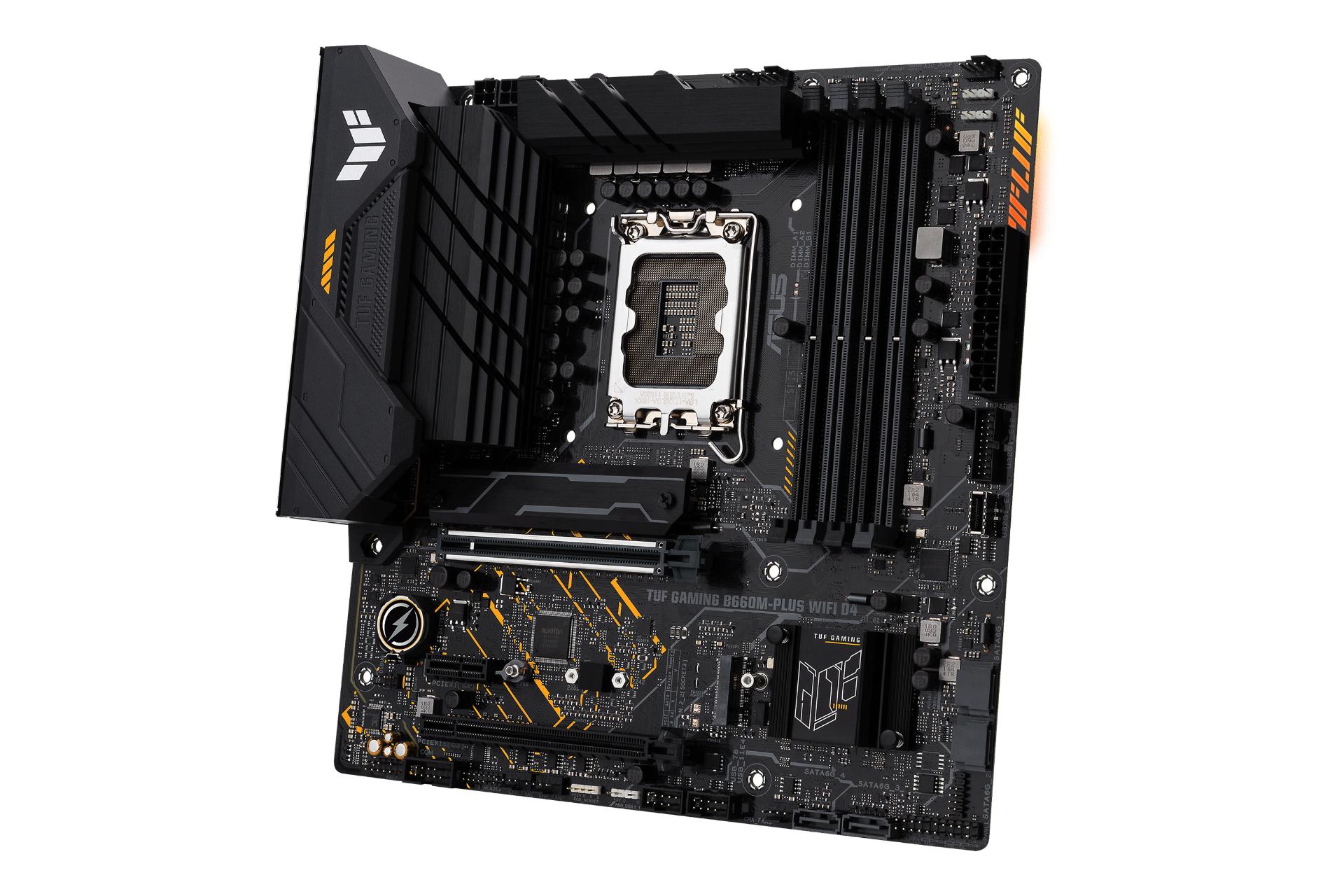 نمای کناری مادربرد ایسوس ASUS TUF GAMING B660M-PLUS WIFI D4