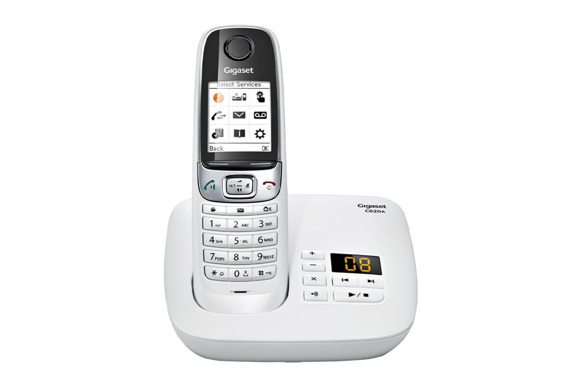 مرجع متخصصين ايران تلفن گيگاست C620A سفيد