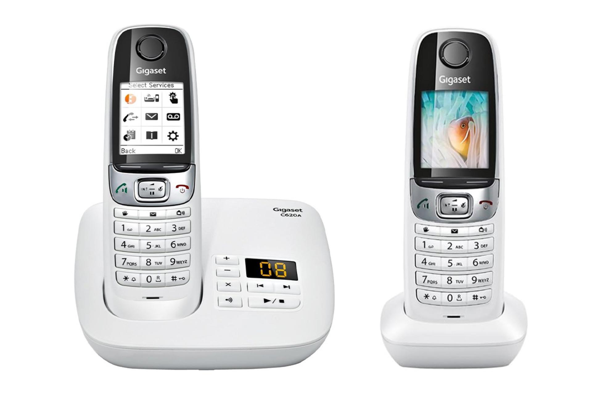 مرجع متخصصين ايران تلفن گيگاست C620A Duo سفيد