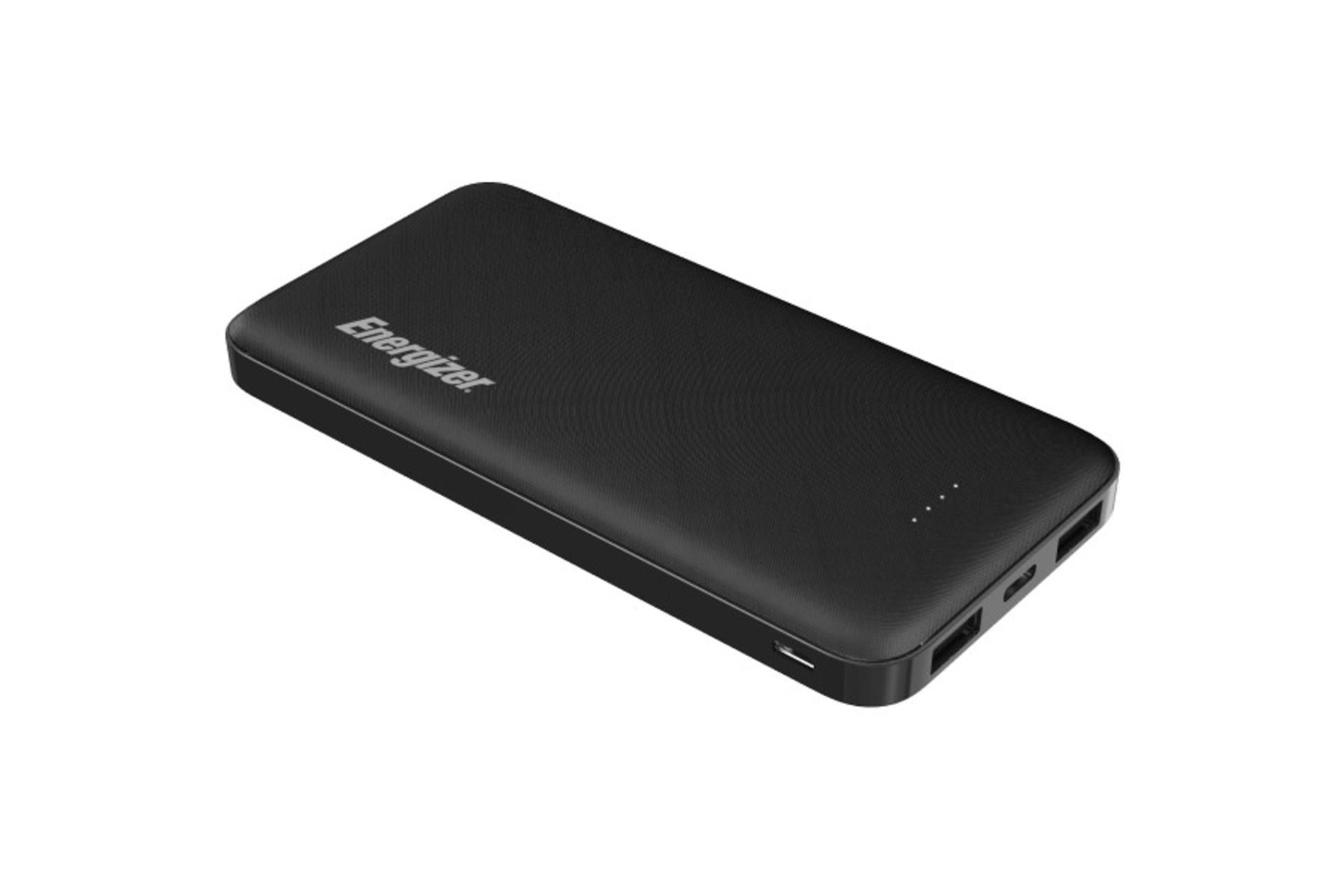 نیمرخ راست پاور بانک انرجایزر UE10064 با ظرفیت 10000 میلی‌آمپرساعت