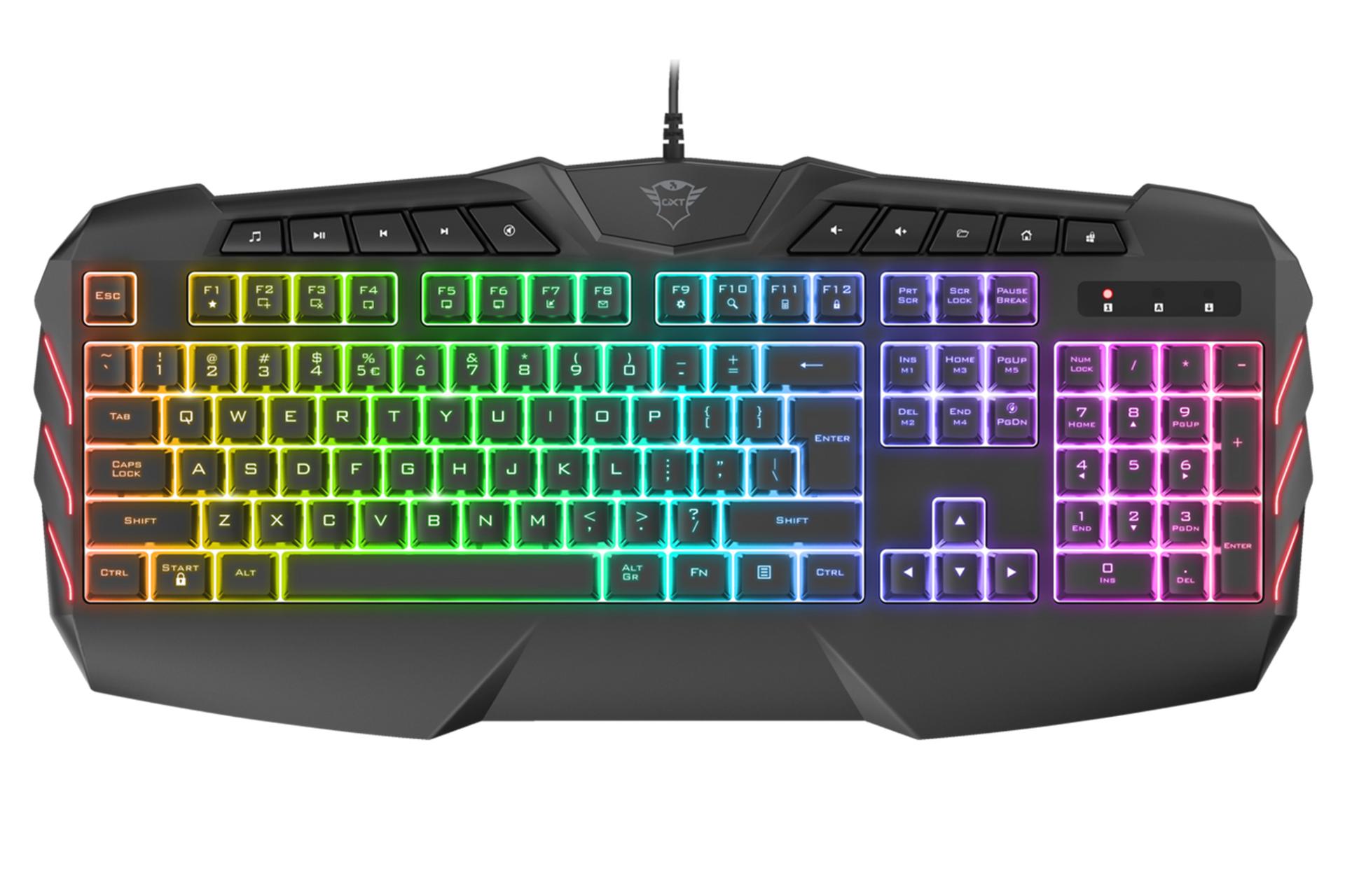 کیبورد تراست Trust GXT 881 ODYSS نمای بالا