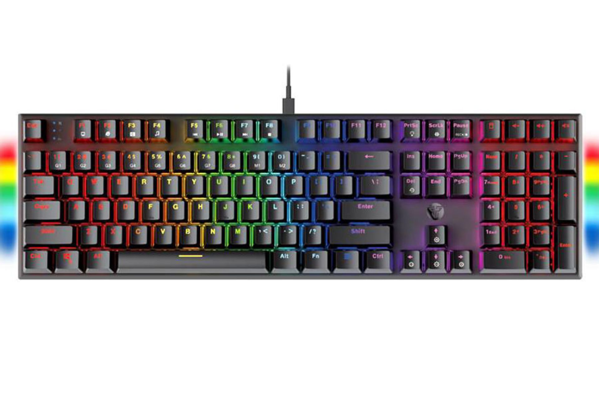 نمای روبرو کیبورد فنتک MAXFIT108 MK855 RGB