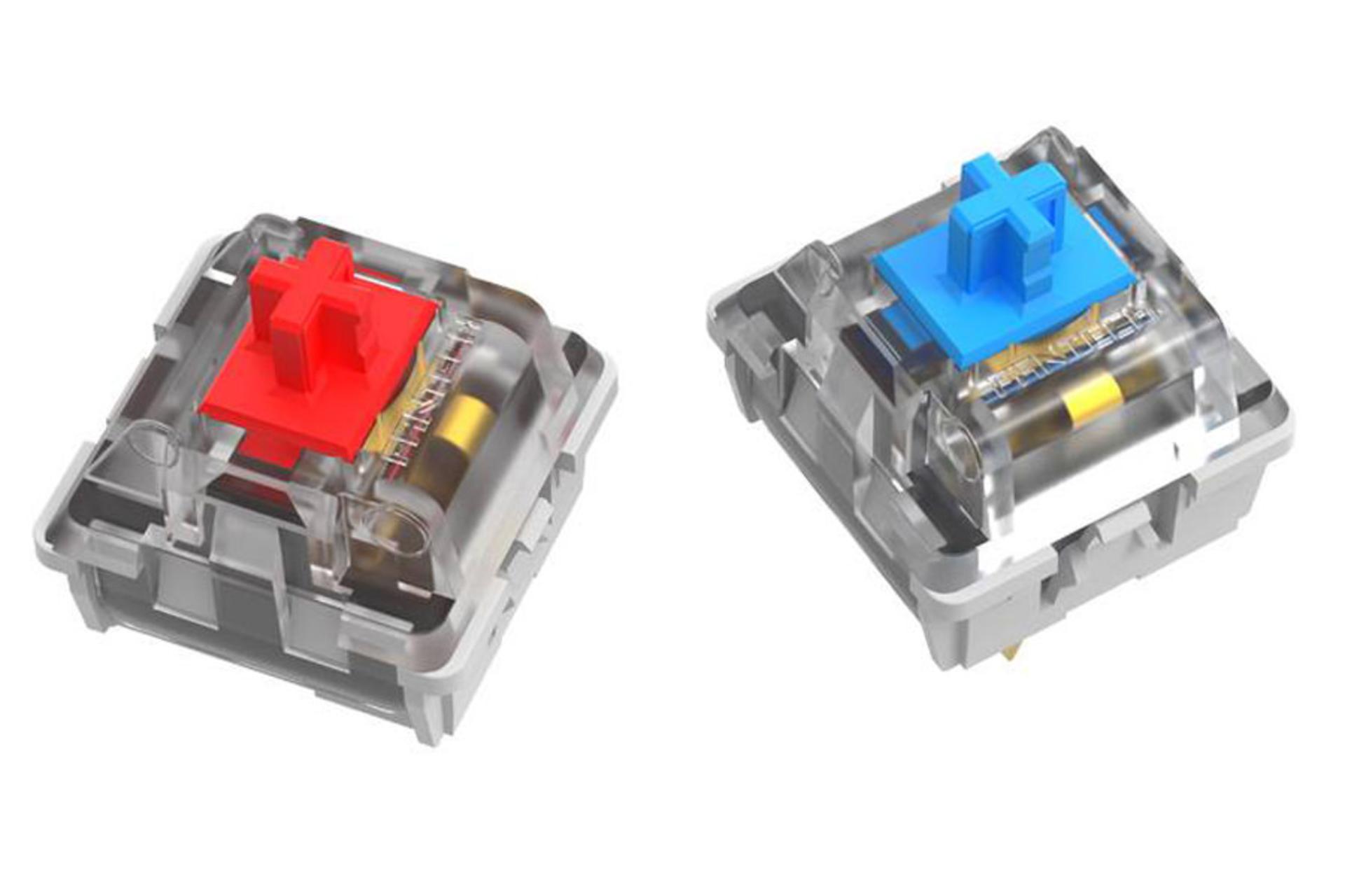 سوئیچ های قرمز و آبی کیبورد فنتک MAXFIT108 MK855 RGB