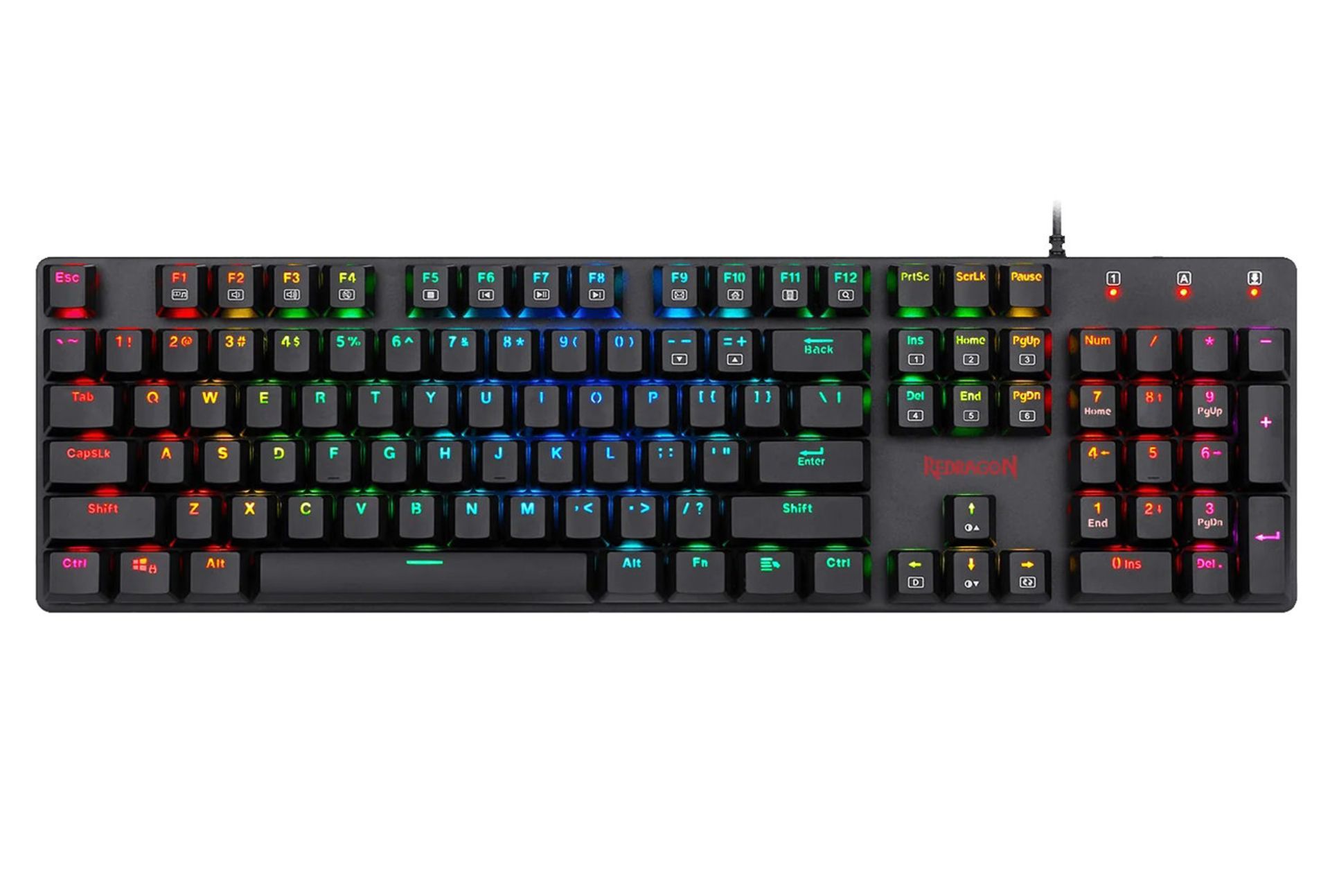 نمای روبرو کیبورد ردراگون K589 Shrapnel RGB